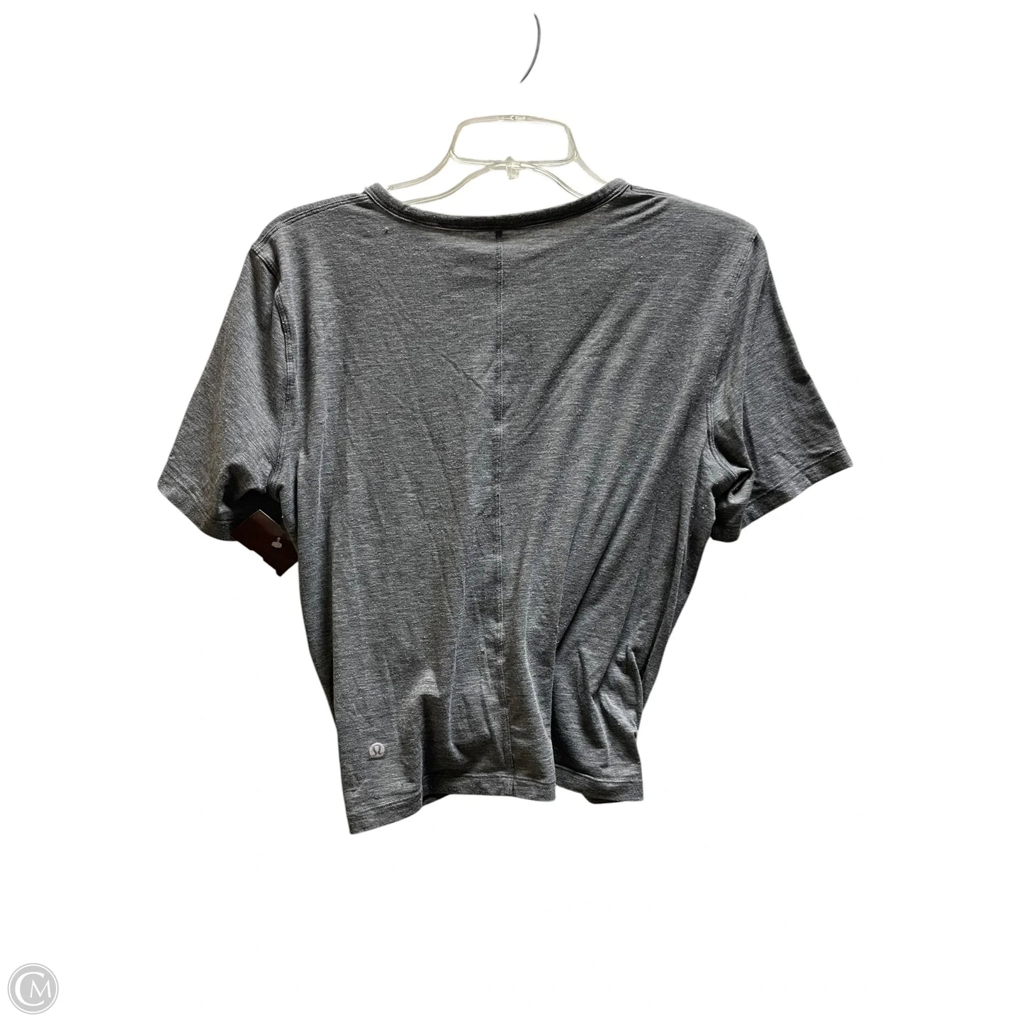 Top Short Sleeve By Lululemon In Grey, Size: M