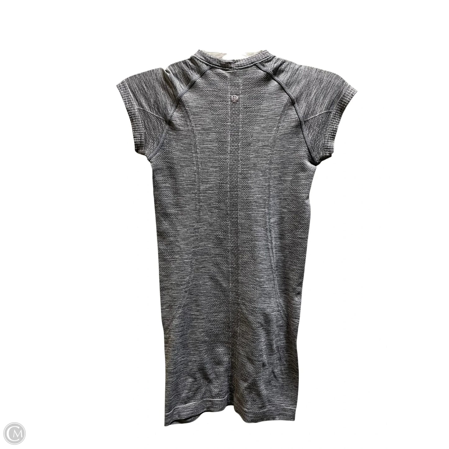Athletic Top Short Sleeve By Lululemon In Grey, Size: 2