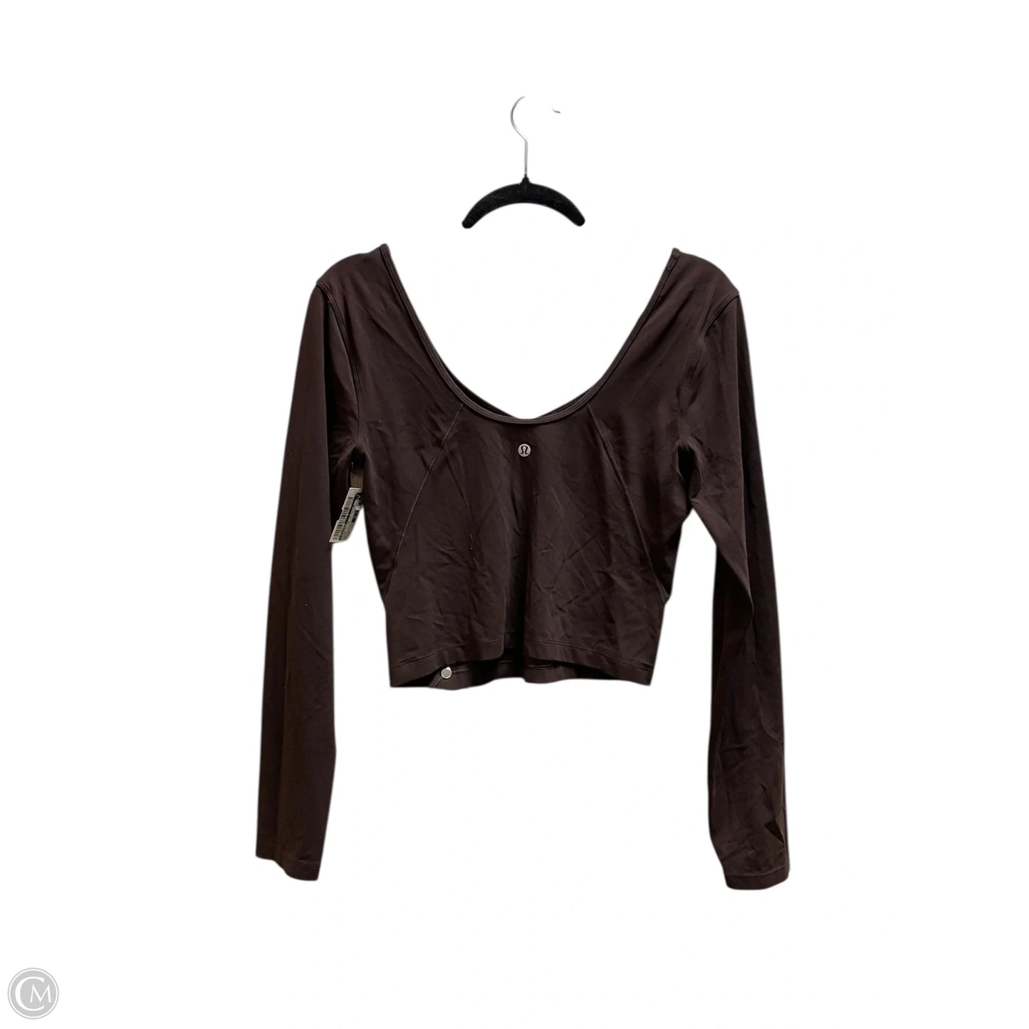 Athletic Top Long Sleeve Collar By Lululemon In Brown, Size: M