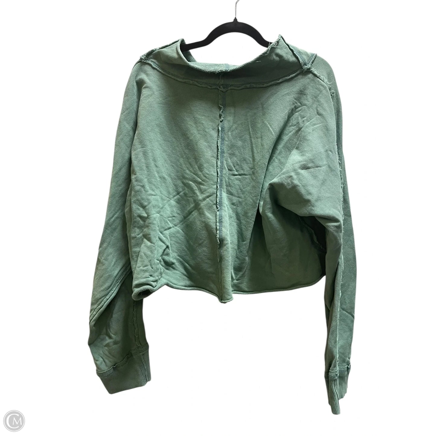 Sweatshirt Collar By Free People In Green, Size: M