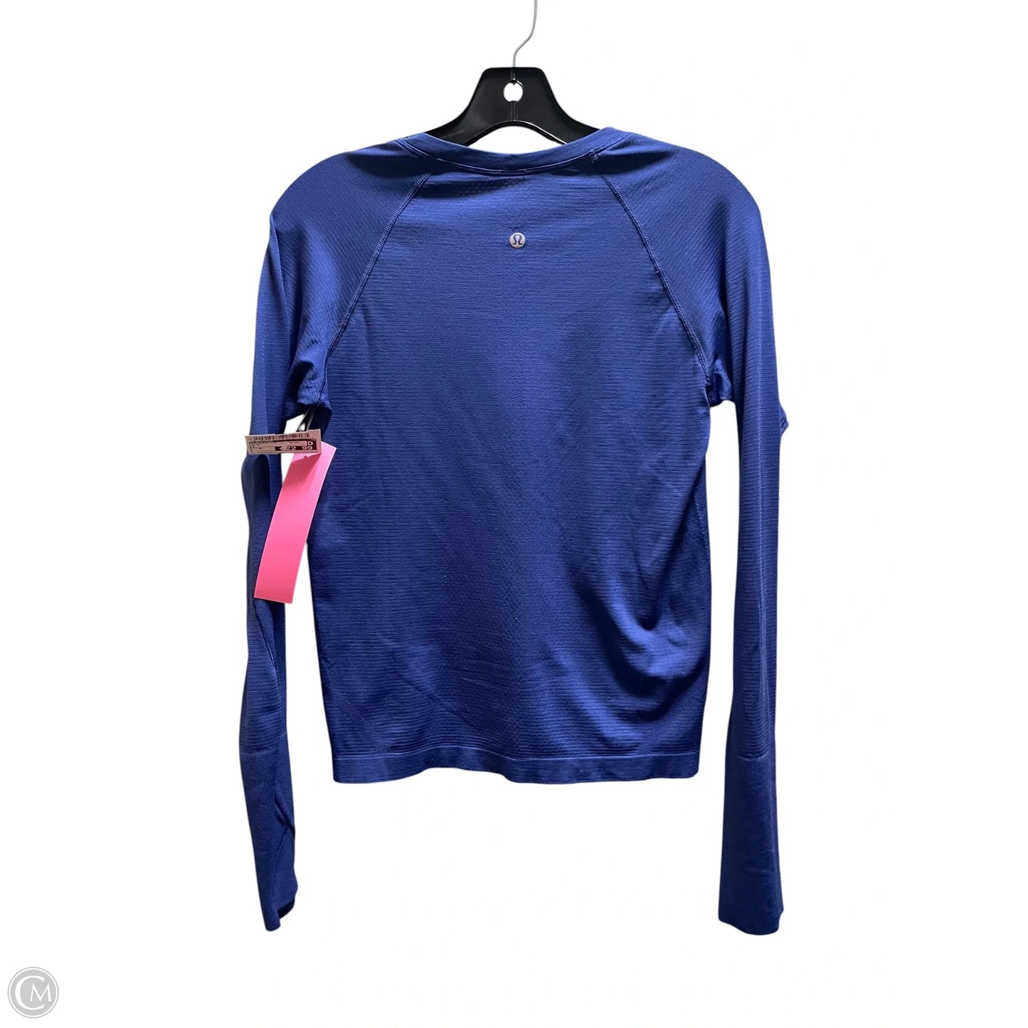 Athletic Top Long Sleeve Collar By Lululemon In Blue, Size: 8