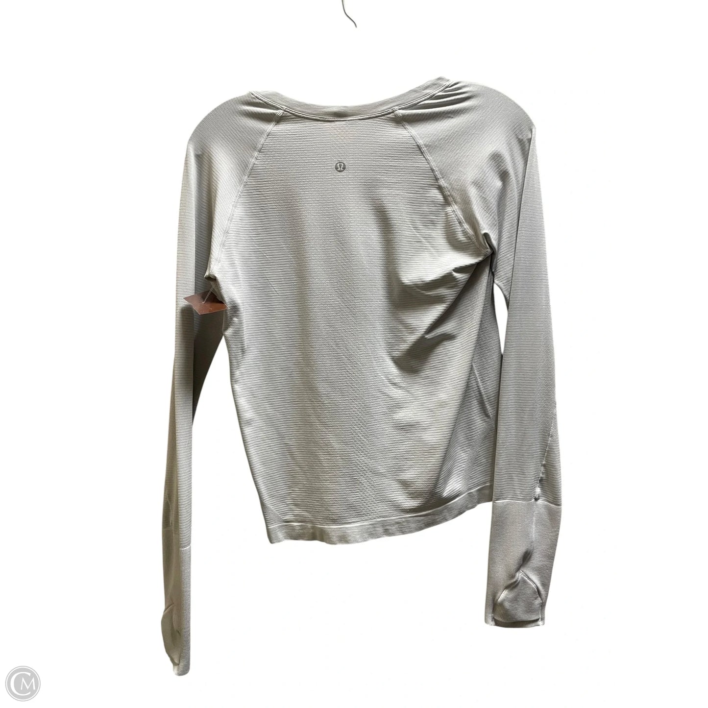 Athletic Top Long Sleeve Collar By Lululemon In Grey, Size: 8