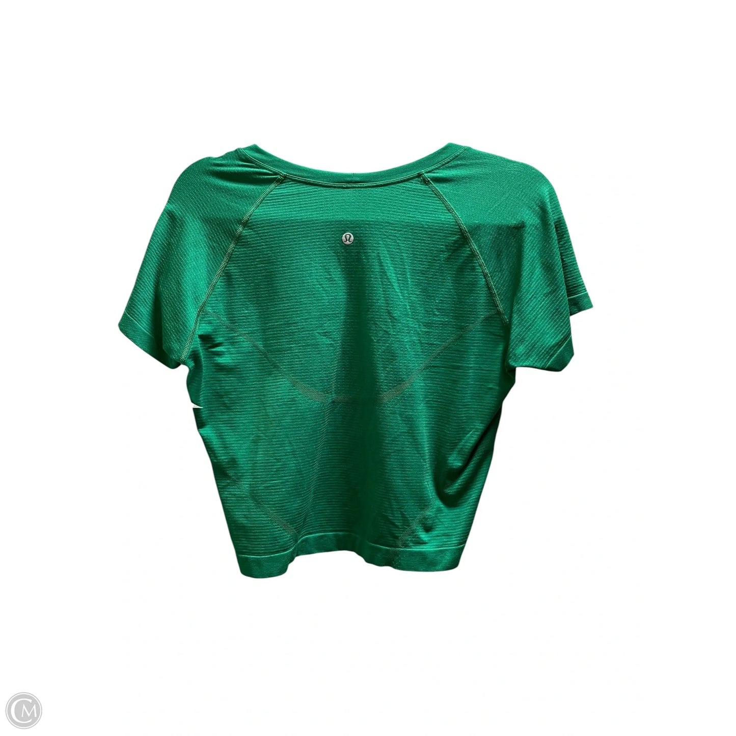 Athletic Top Short Sleeve By Lululemon In Green, Size: 12