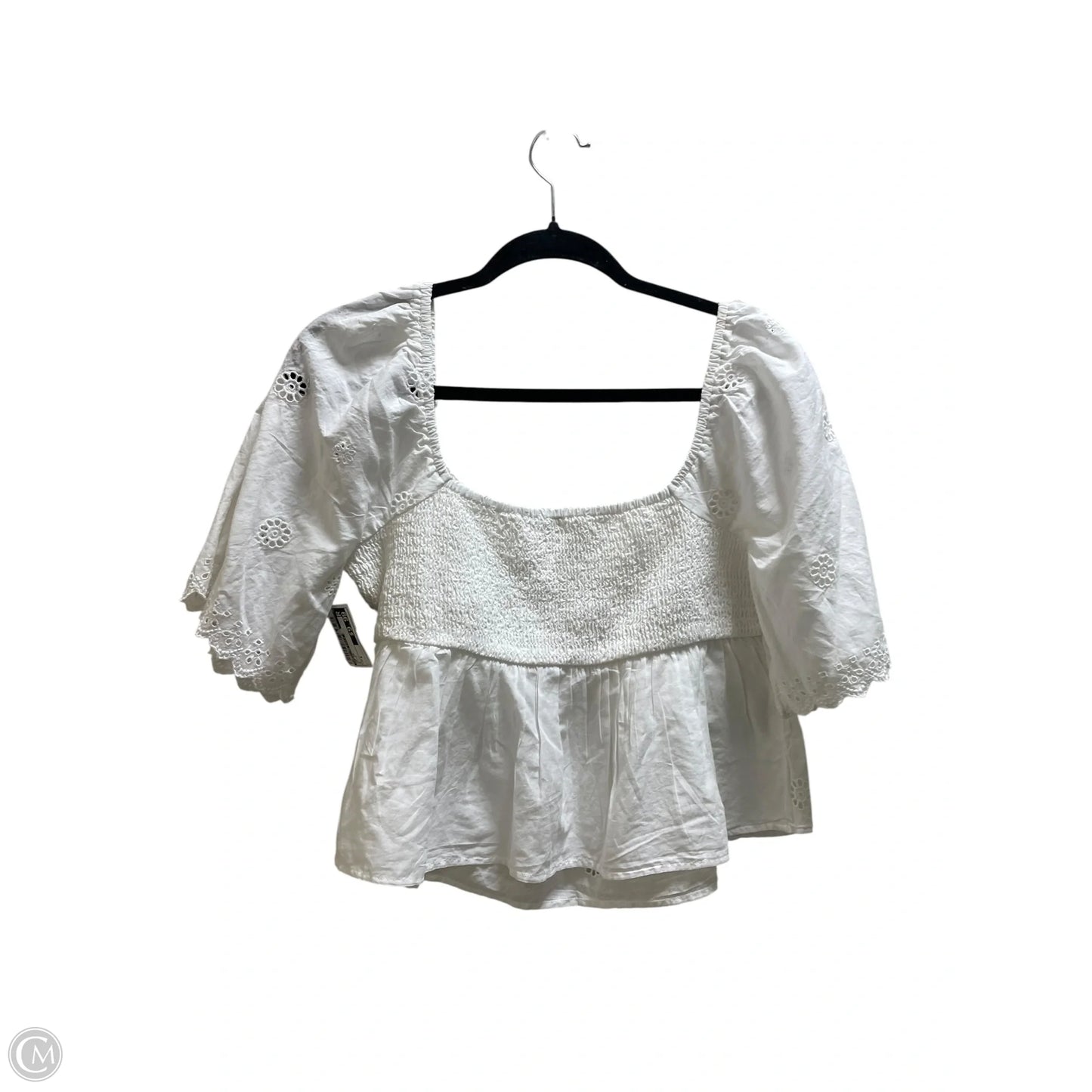 Top Short Sleeve By American Eagle In White, Size: S