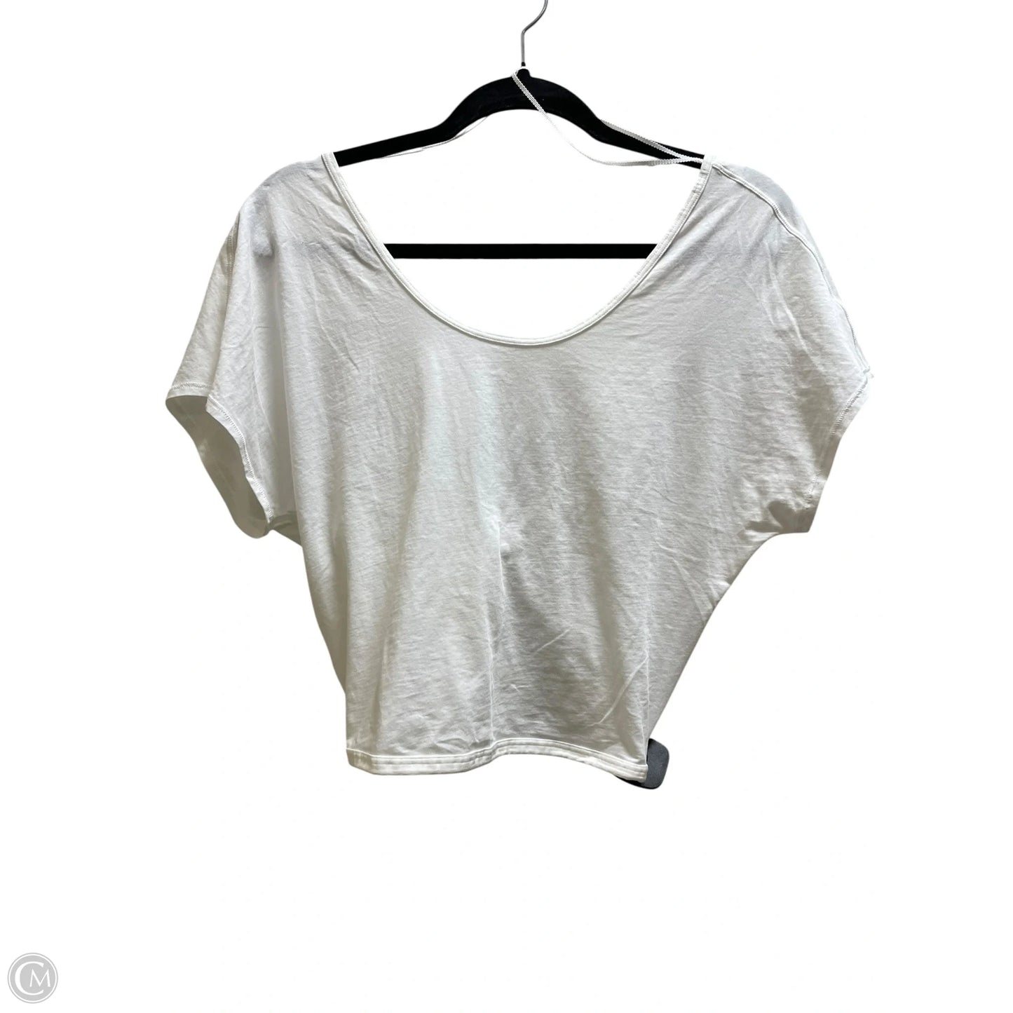 Athletic Top Short Sleeve By Lululemon In White, Size: 6