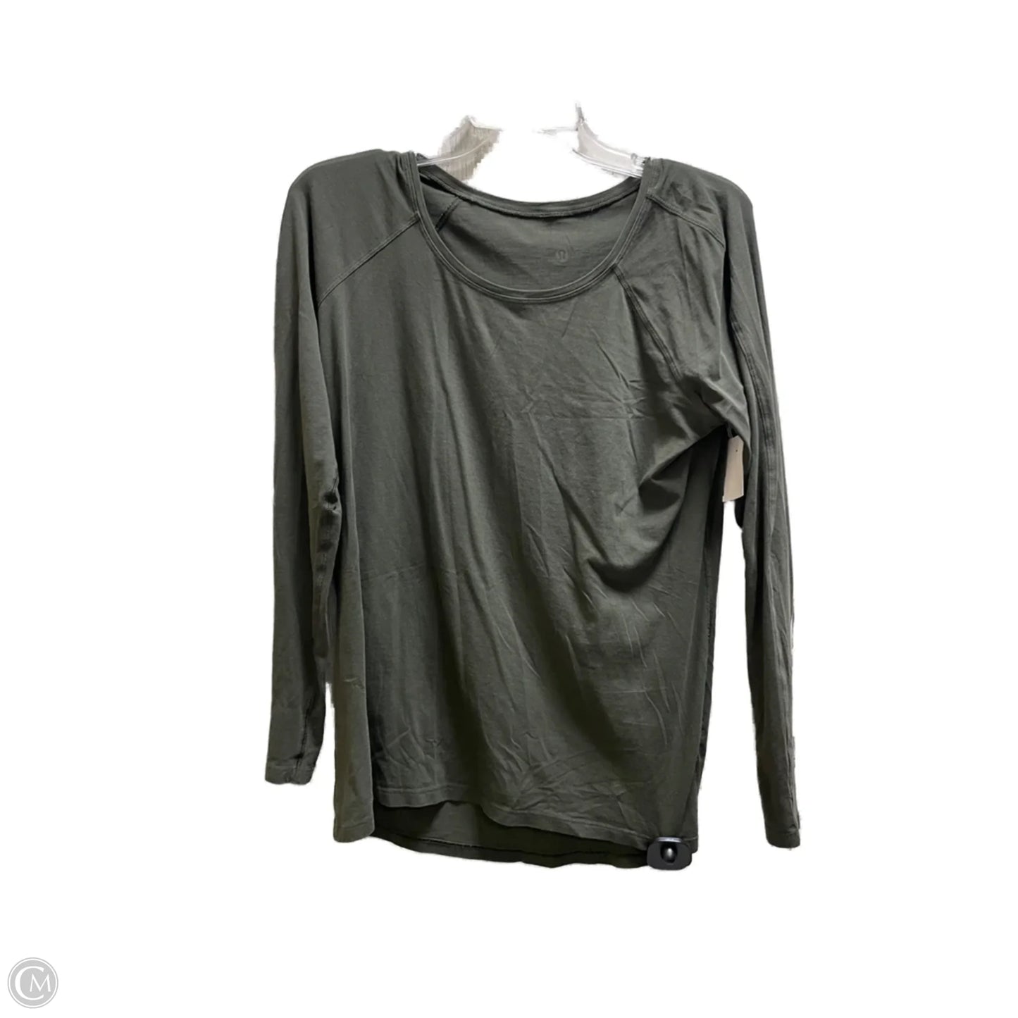 Athletic Top Long Sleeve Collar By Lululemon In Green, Size: S