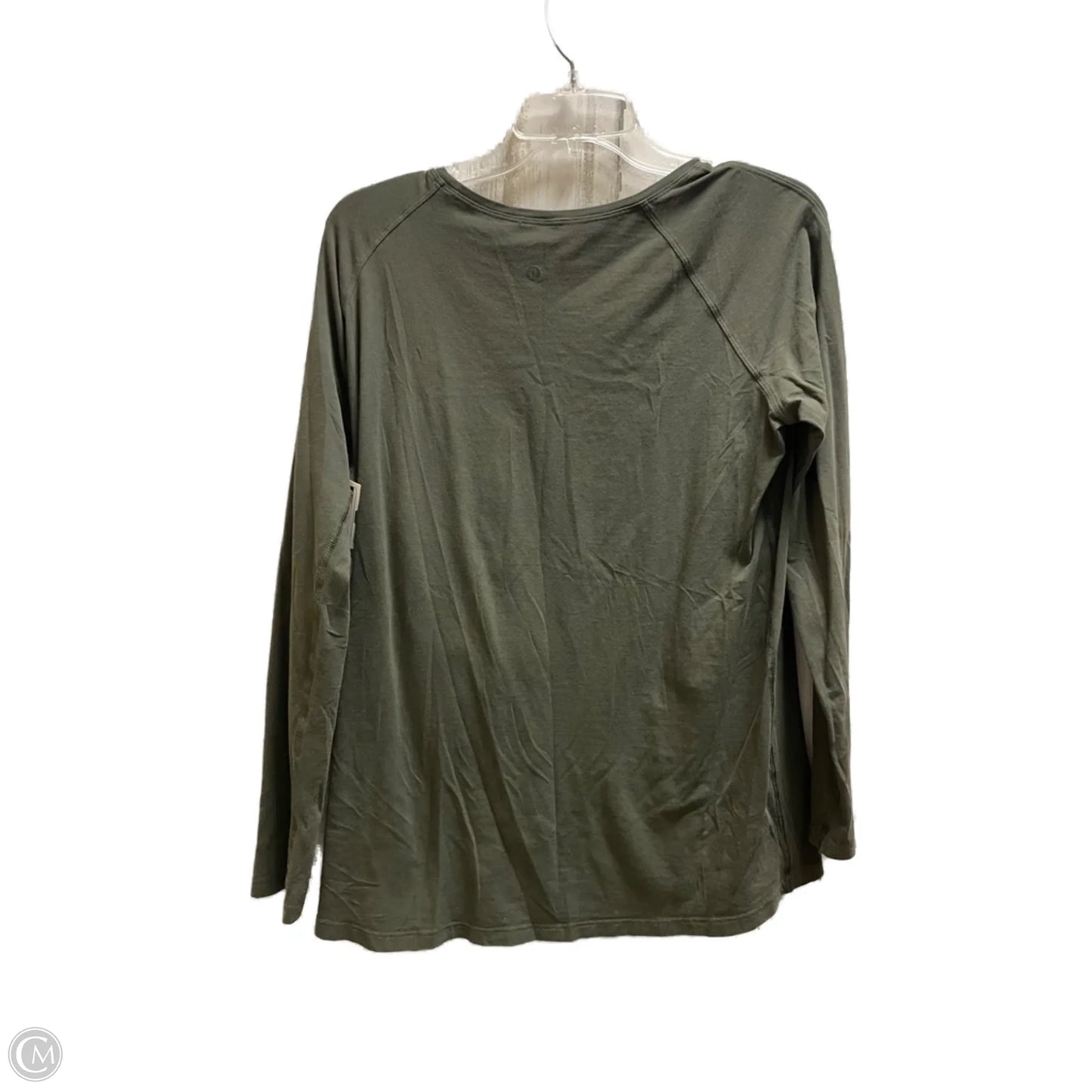 Athletic Top Long Sleeve Collar By Lululemon In Green, Size: S