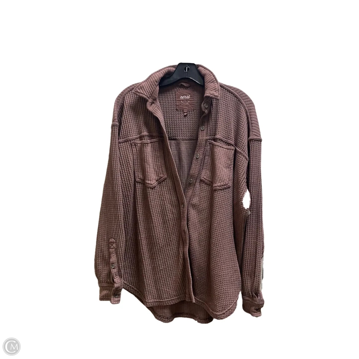 Top Long Sleeve By Aerie In Brown, Size: Xs