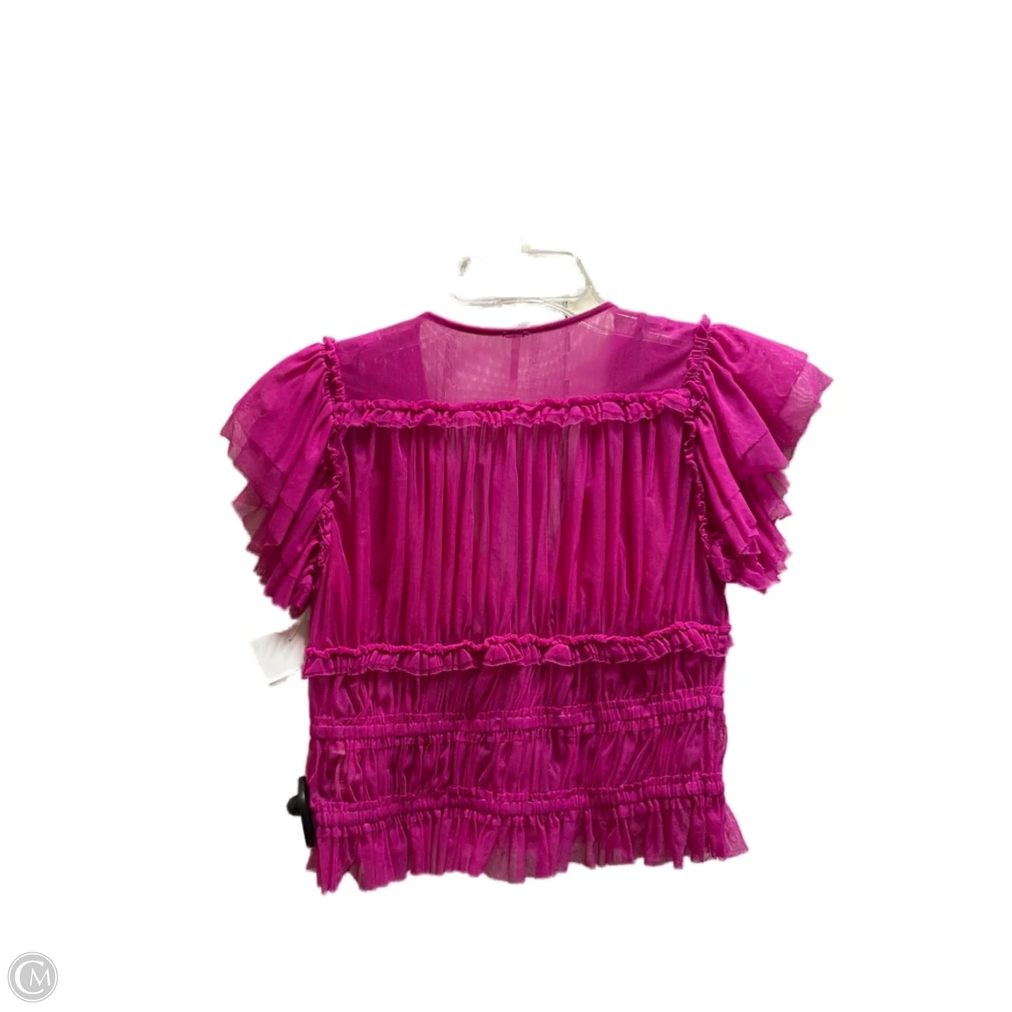 Top Short Sleeve By Free People In Pink, Size: S