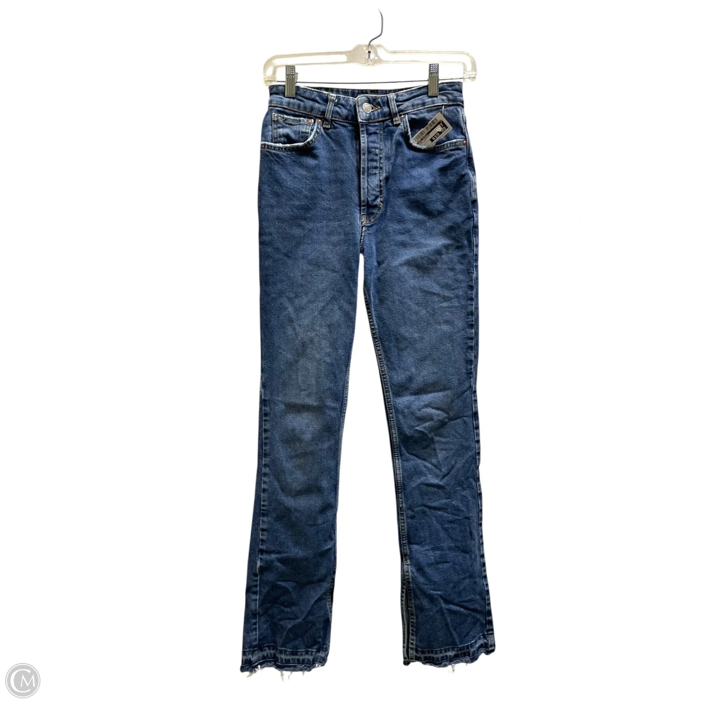 Jeans Straight By Free People In Blue Denim, Size: 4