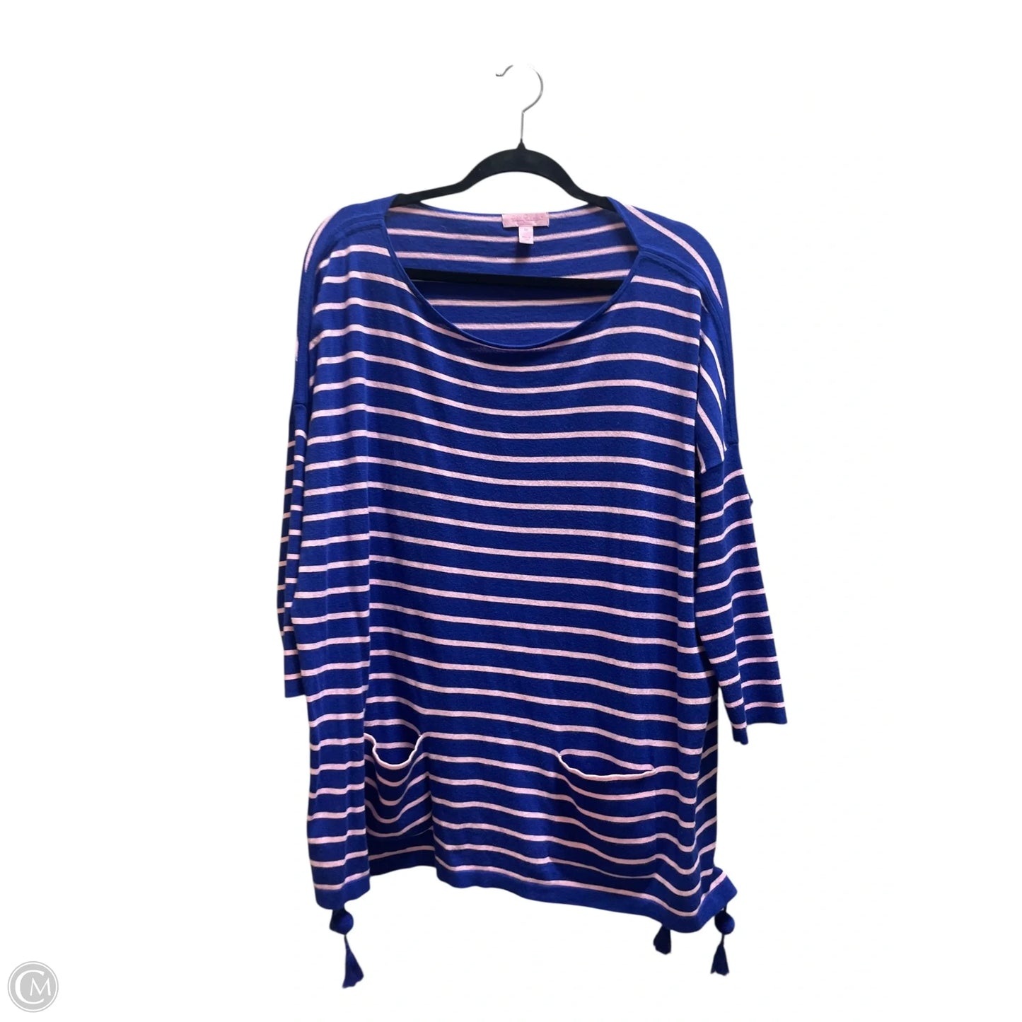Top Long Sleeve Designer By Lilly Pulitzer In Blue, Size: M