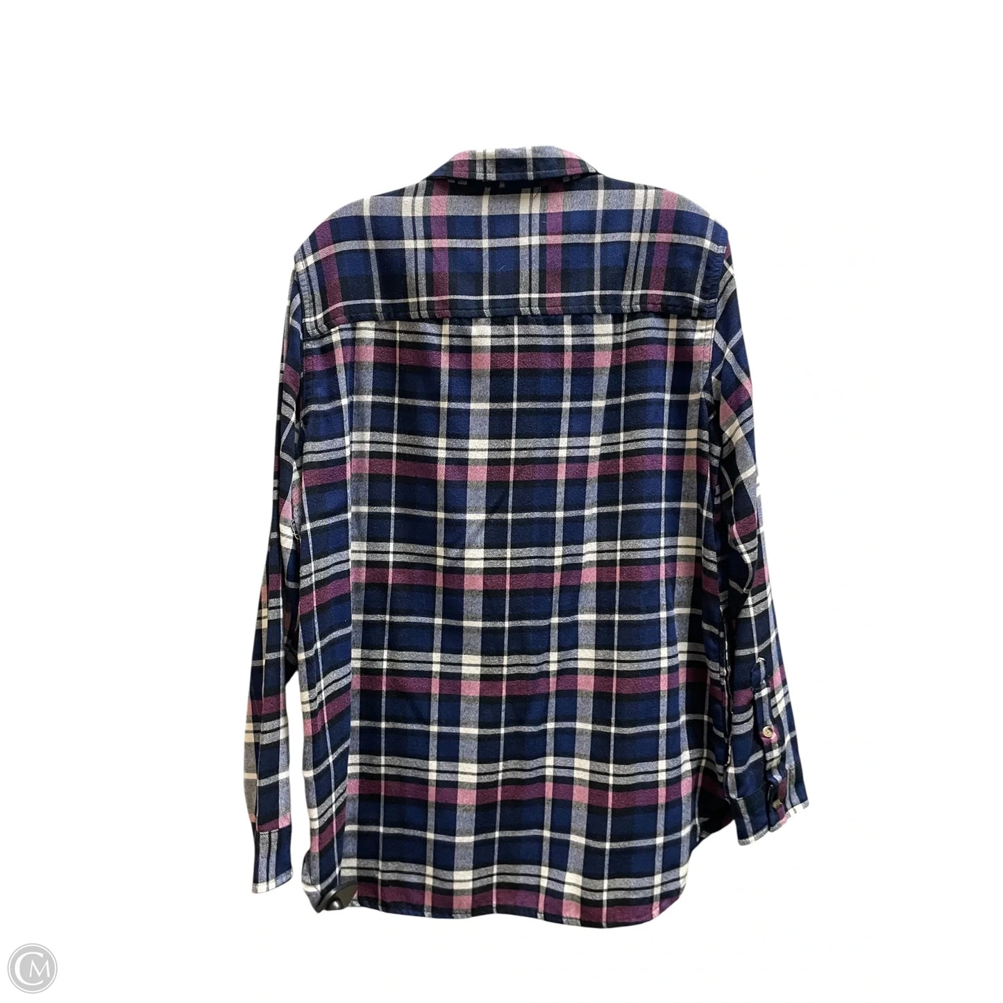 Top Long Sleeve By Jachs Girlfirend In Plaid Pattern, Size: L