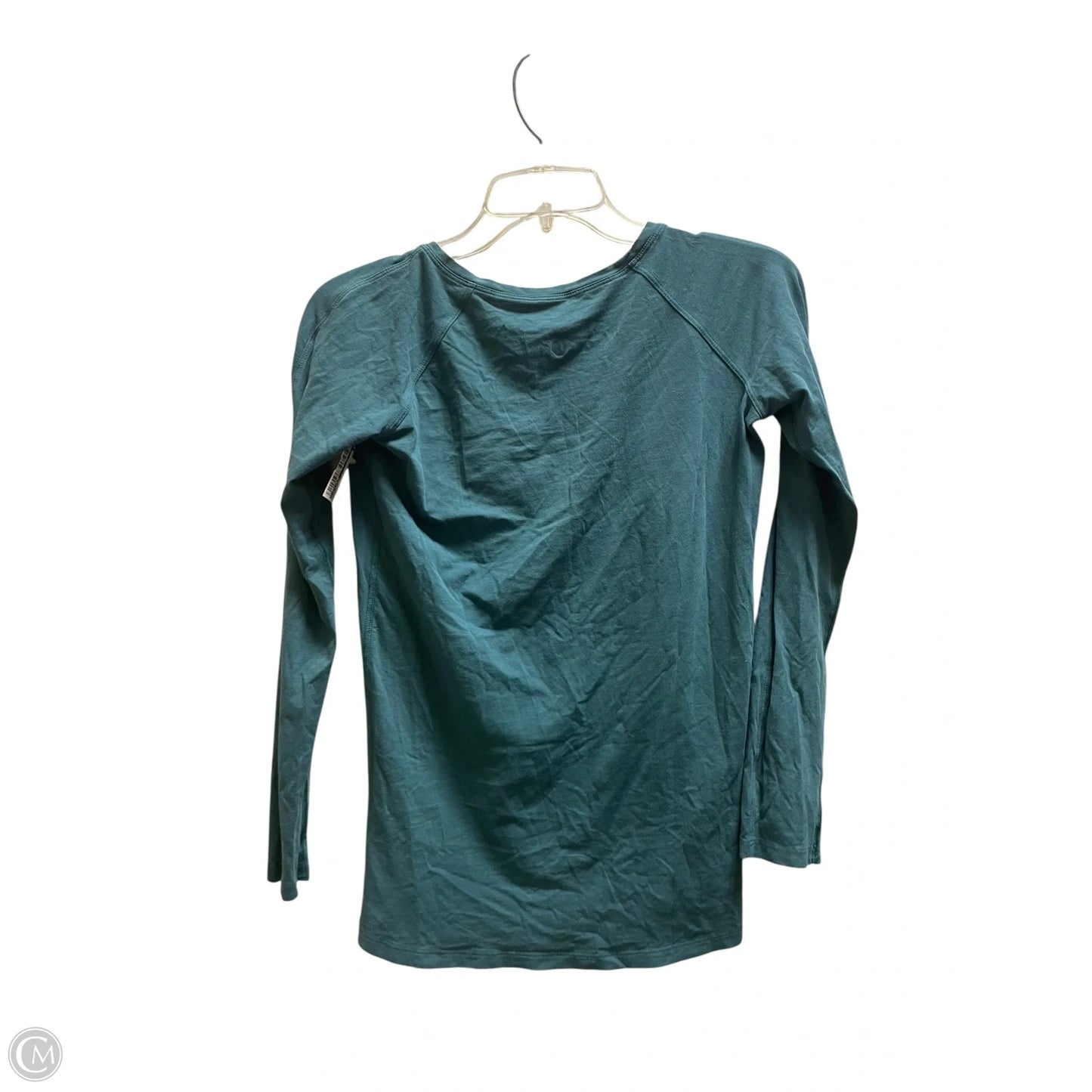 Athletic Top Long Sleeve Collar By Lululemon In Green, Size: S