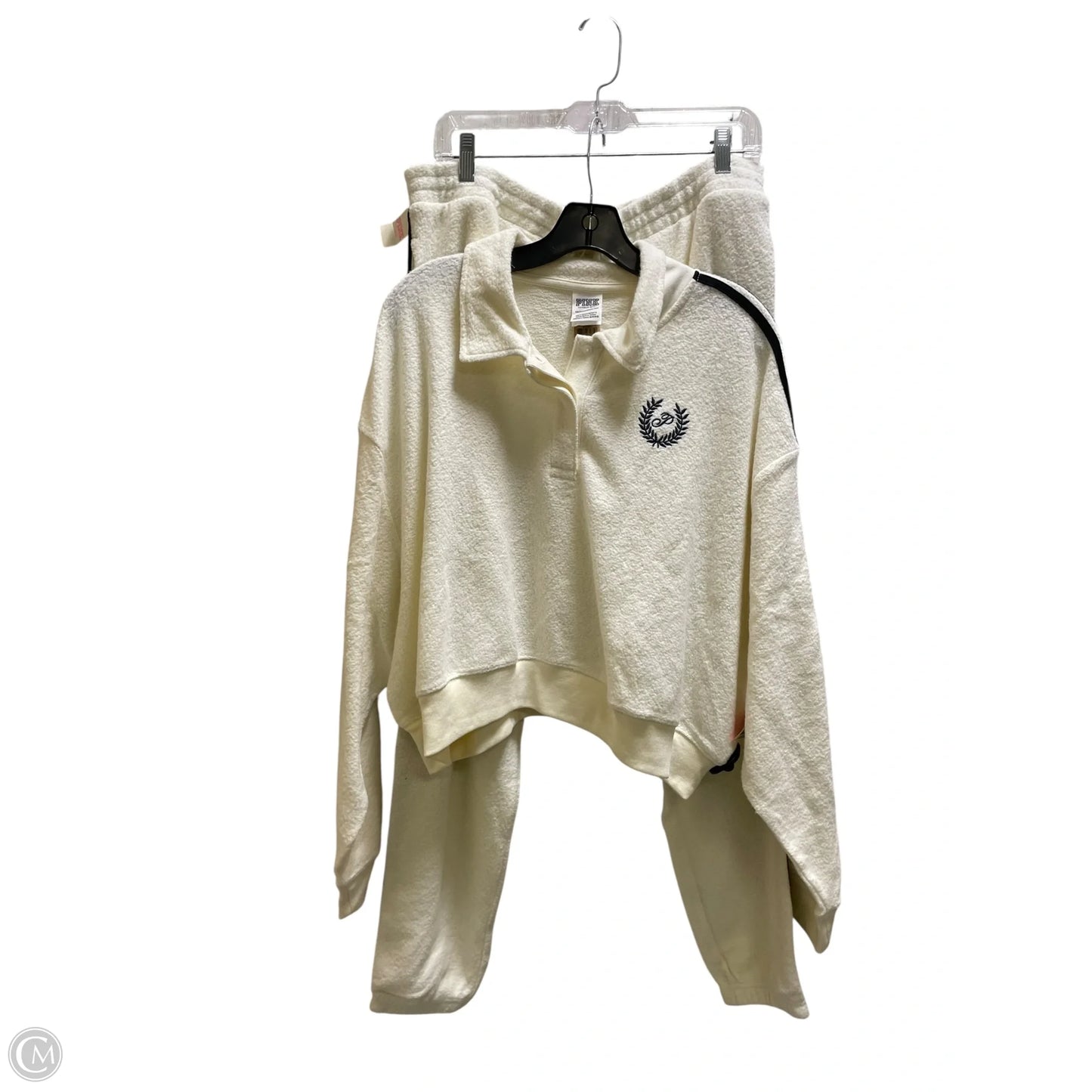 Pants Set 2pc By Pink In Cream, Size: Xl