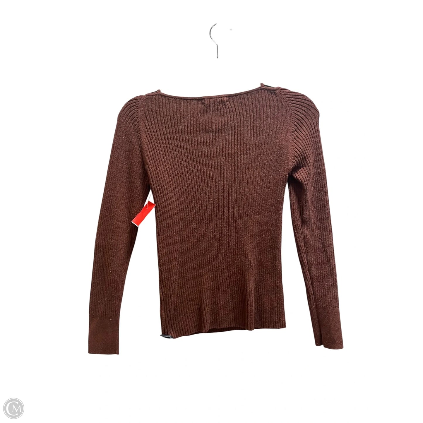 Top Long Sleeve By Anthropologie In Brown, Size: S