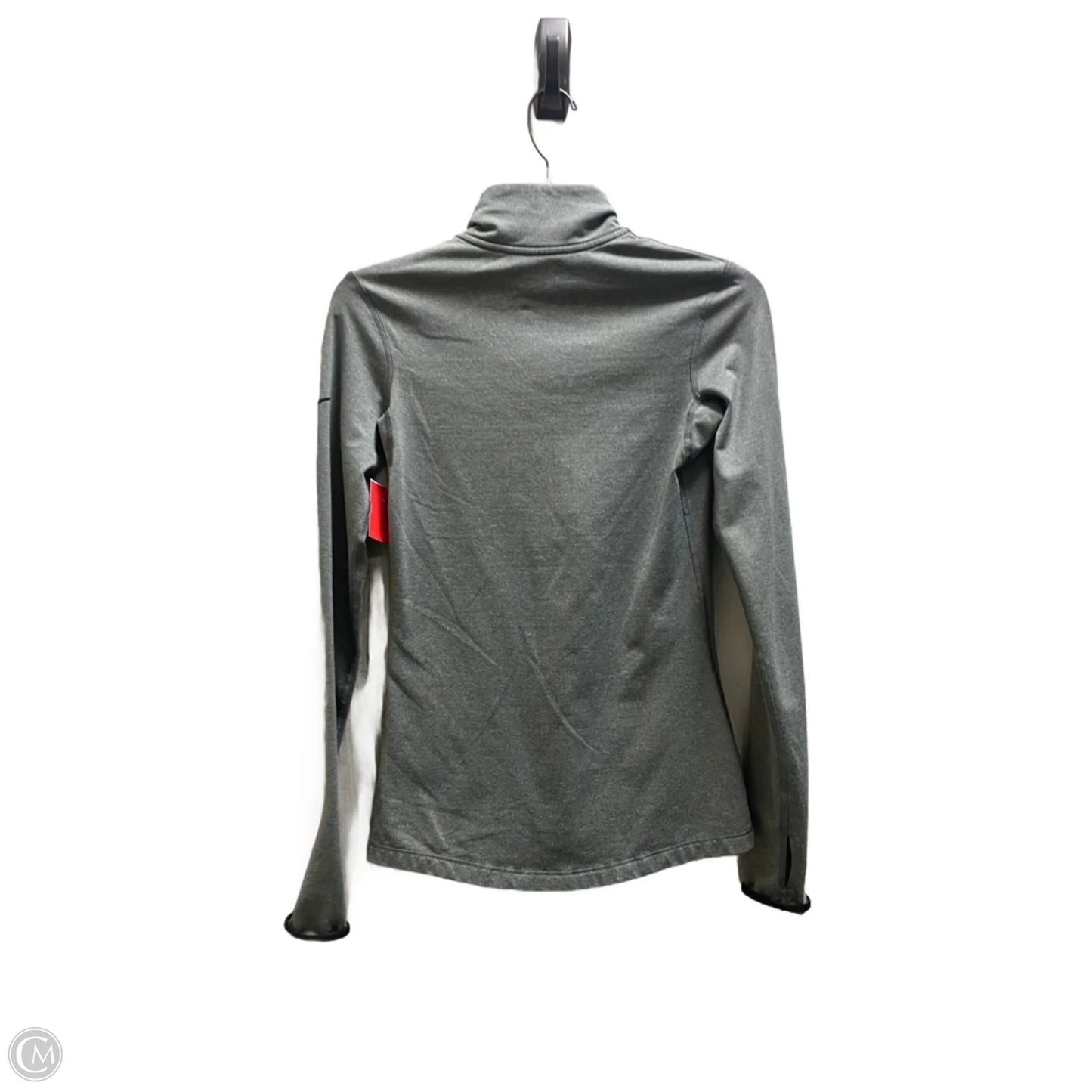 Athletic Top Long Sleeve Collar By Nike Apparel In Grey, Size: Xl
