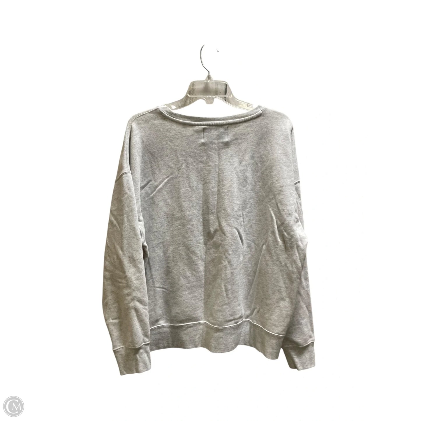 Sweatshirt Crewneck By Calvin Klein In Grey, Size: Xl
