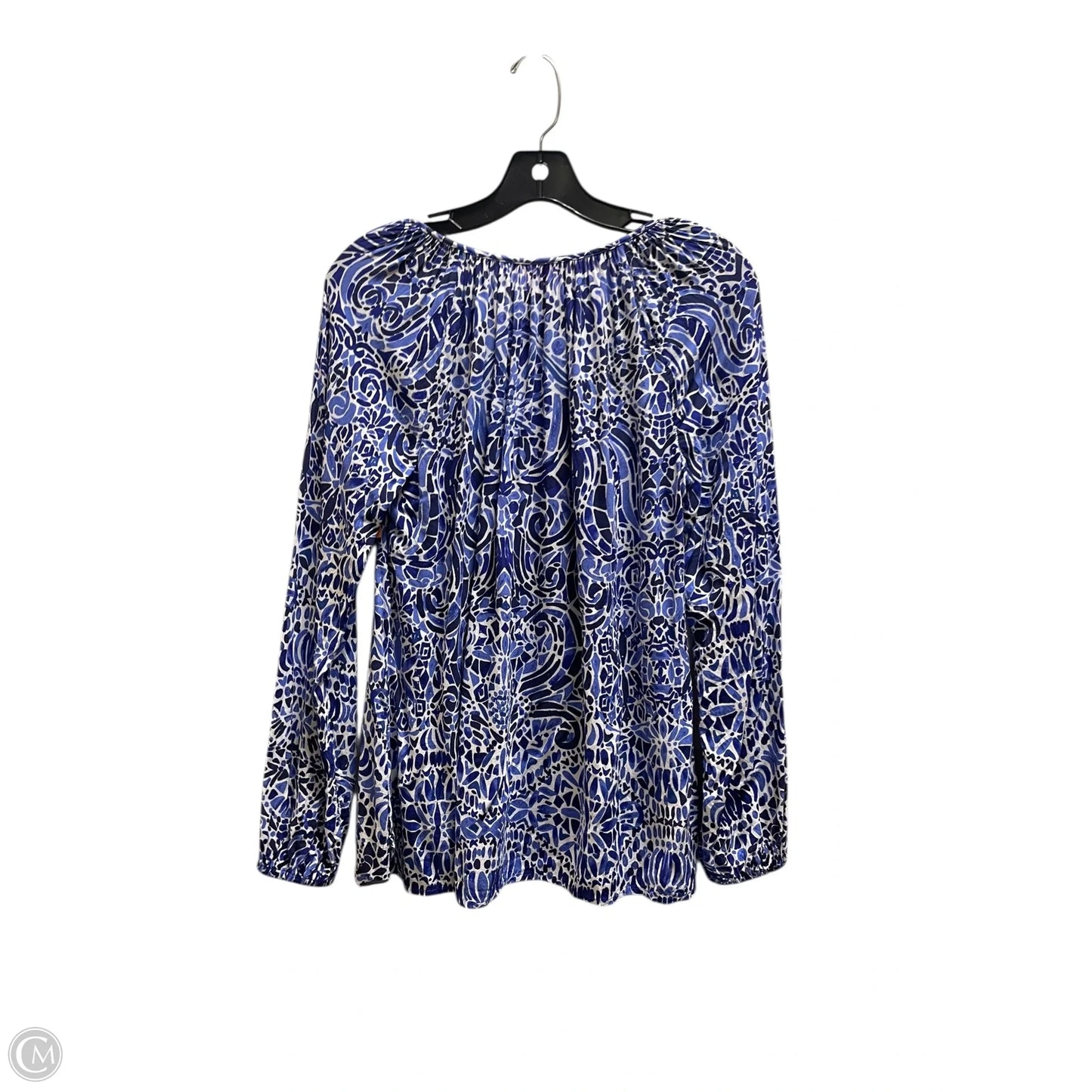 Top Long Sleeve Designer By Lilly Pulitzer In Blue, Size: S