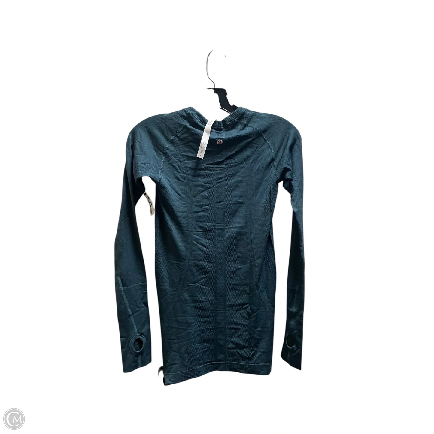 Athletic Top Long Sleeve Collar By Lululemon In Green, Size: 4