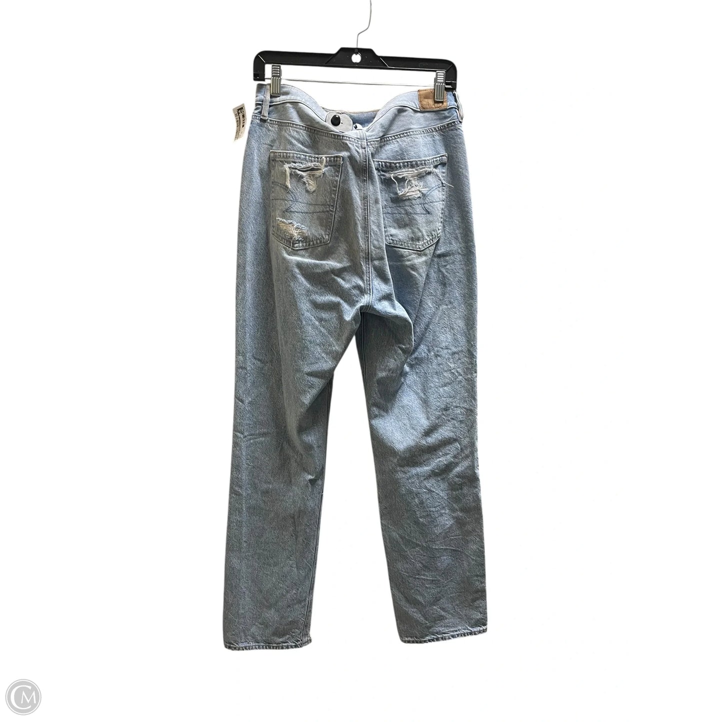 Jeans Straight By American Eagle In Blue Denim, Size: 10l