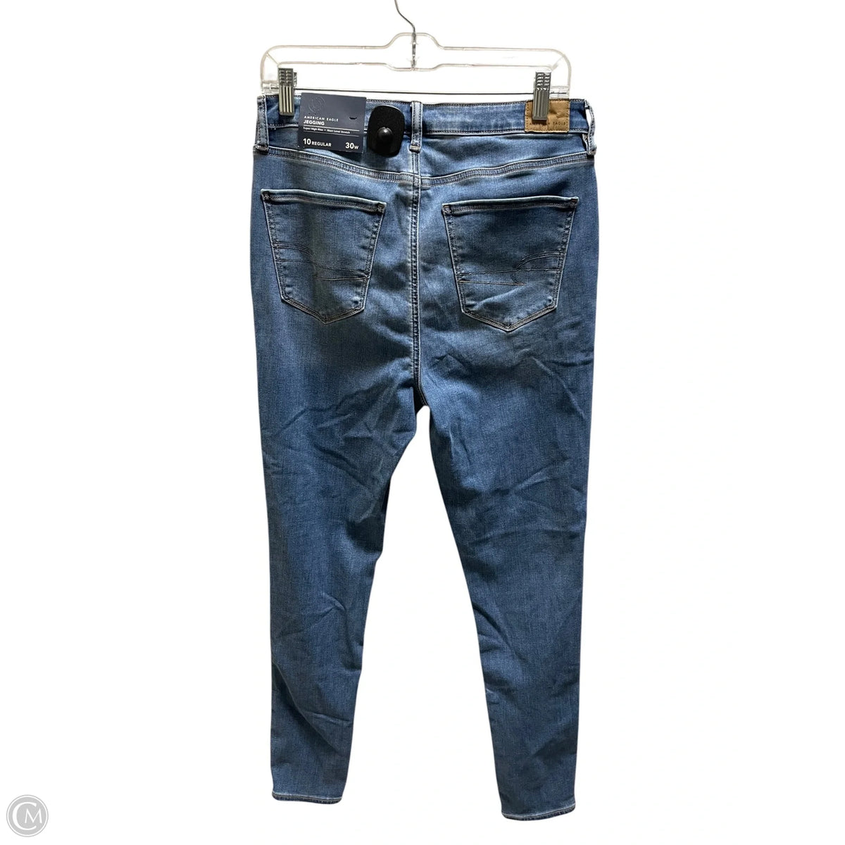 Jeans Straight By American Eagle In Blue Denim, Size: 10