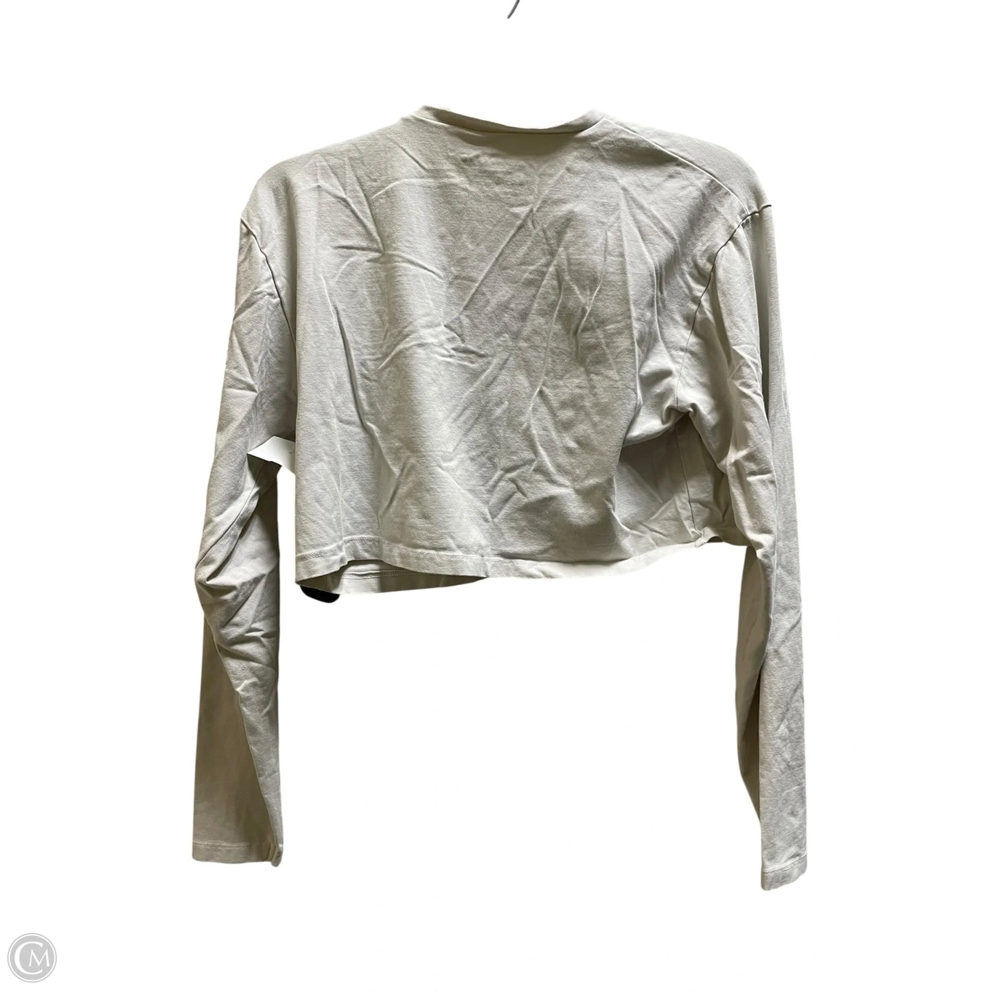 Athletic Top Long Sleeve Collar By Alphalete In Grey, Size: S
