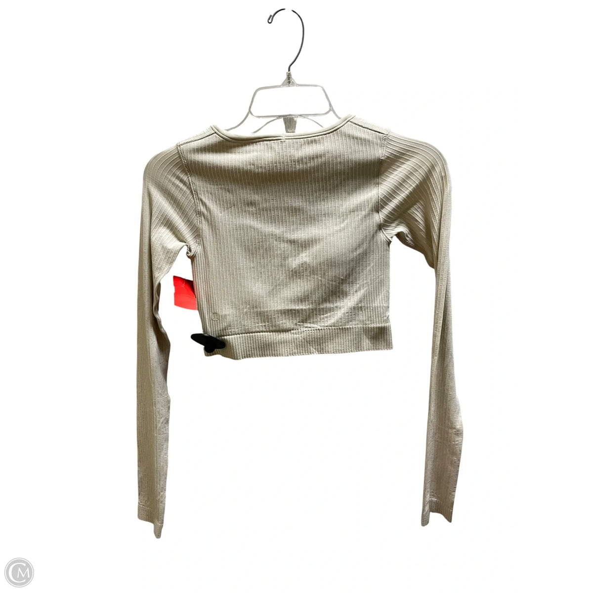 Athletic Top Long Sleeve Collar By Lululemon In Tan, Size: 2