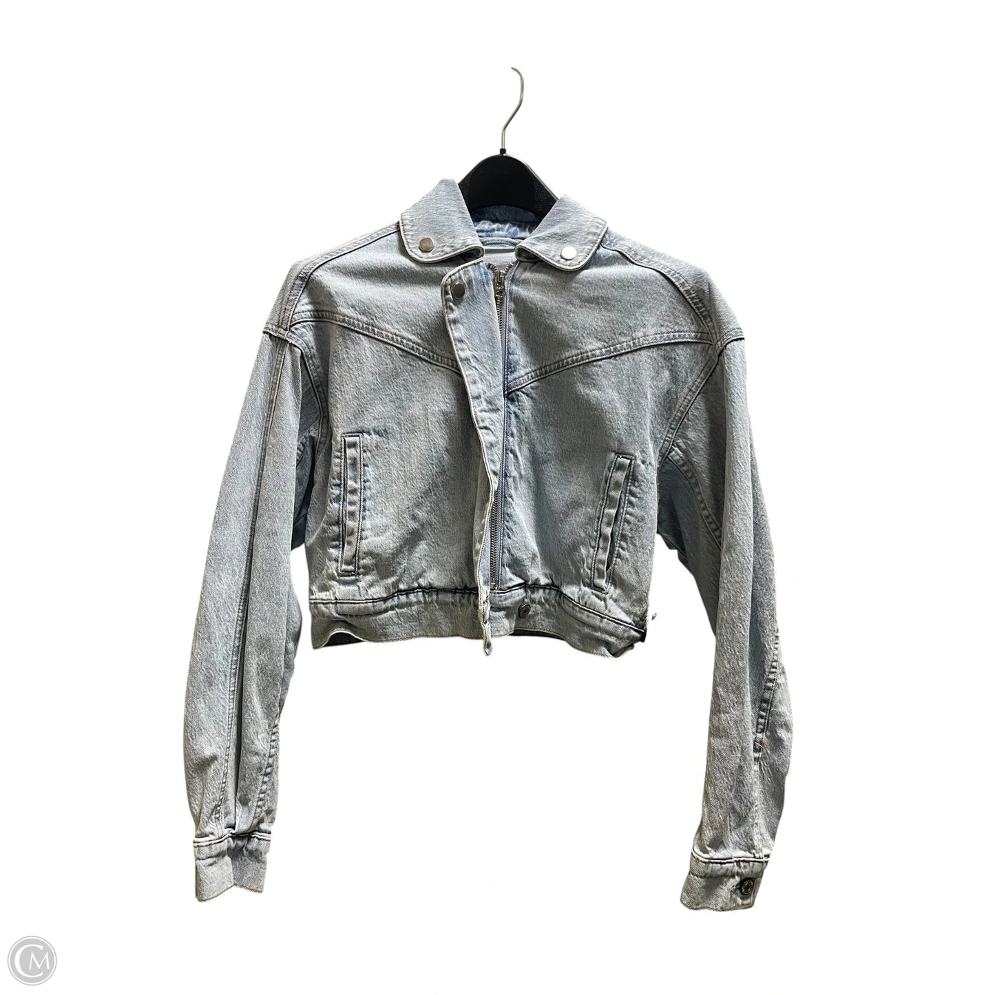Jacket Denim By Abercrombie And Fitch In Blue Denim, Size: Xs
