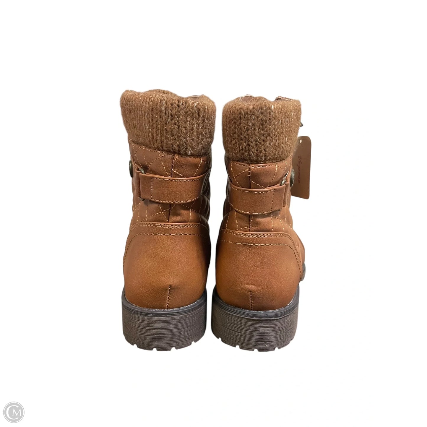 Boots Ankle Flats By Clothes Mentor In Brown, Size: 9