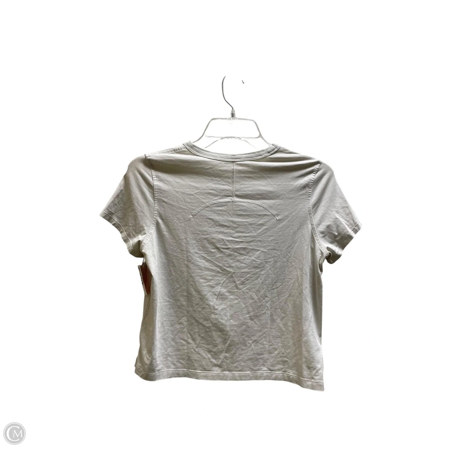 Athletic Top Short Sleeve By Lululemon In Cream, Size: S