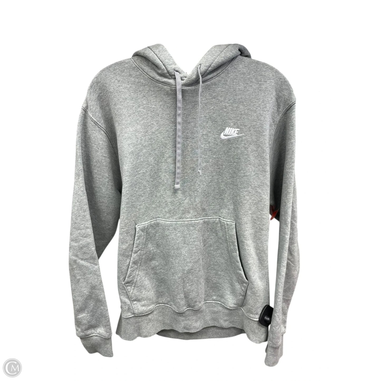 Sweatshirt Hoodie By Nike Apparel In Grey, Size: M