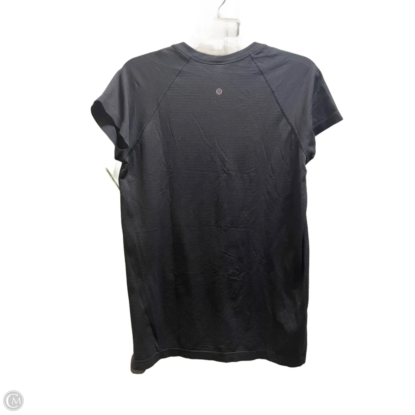 Athletic Top Short Sleeve By Lululemon In Black, Size: M