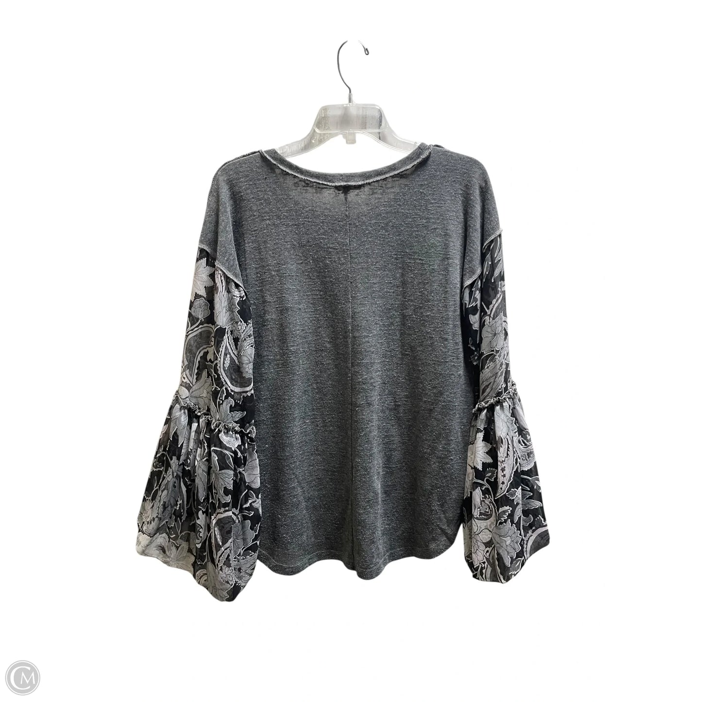 Top Long Sleeve By Mystree In Grey, Size: M
