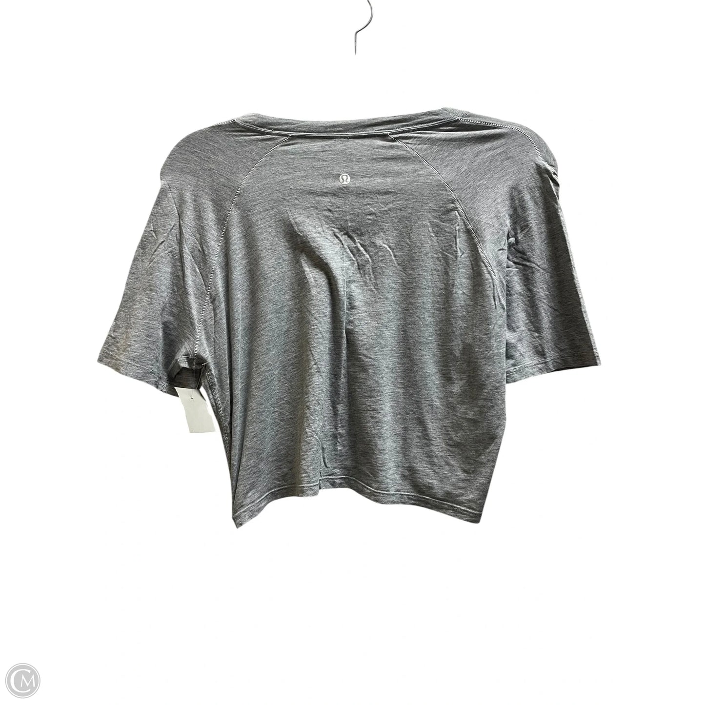 Athletic Top Short Sleeve By Lululemon In Grey, Size: S