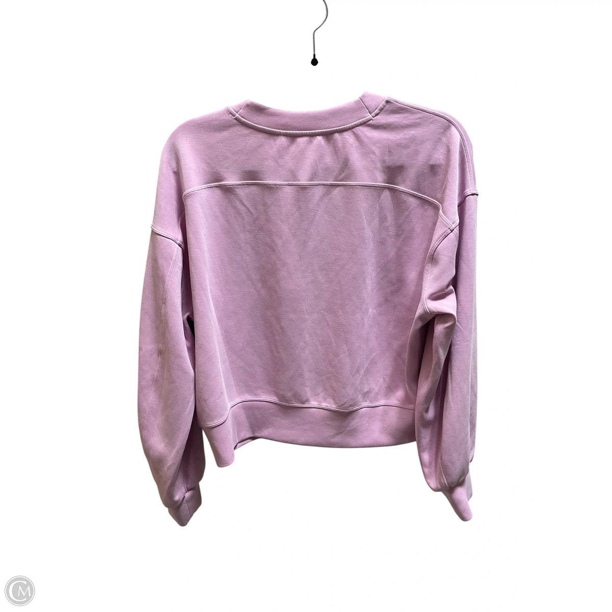 Athletic Top Long Sleeve Collar By Lululemon In Pink, Size: S