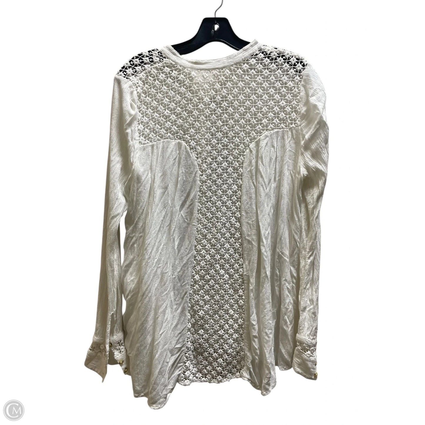 Top Long Sleeve By Free People In White, Size: L