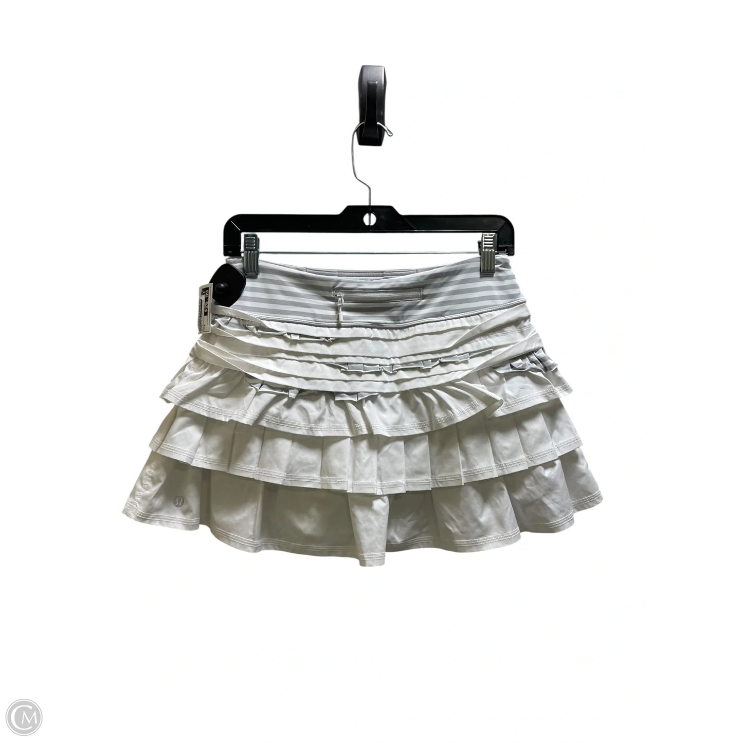 Athletic Skirt By Lululemon In White, Size: 4