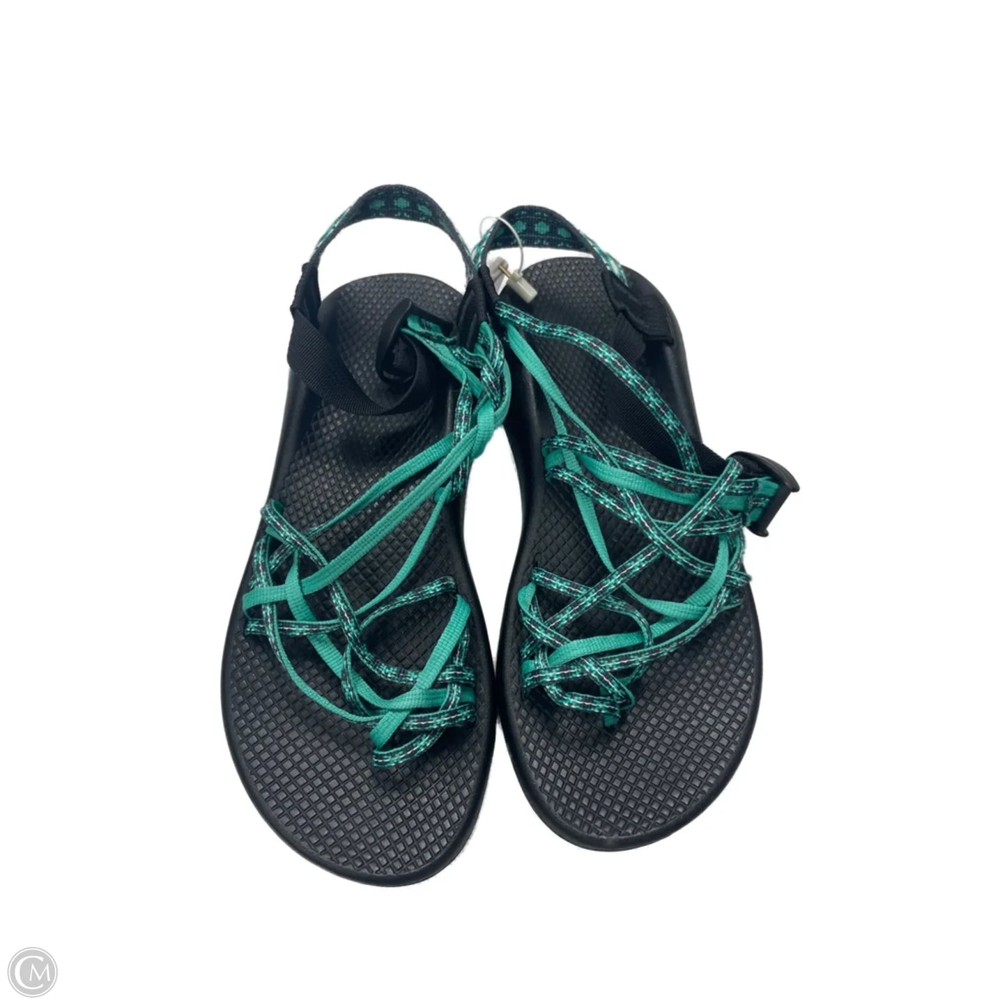 Sandals Flats By Chicos In Green, Size: 8
