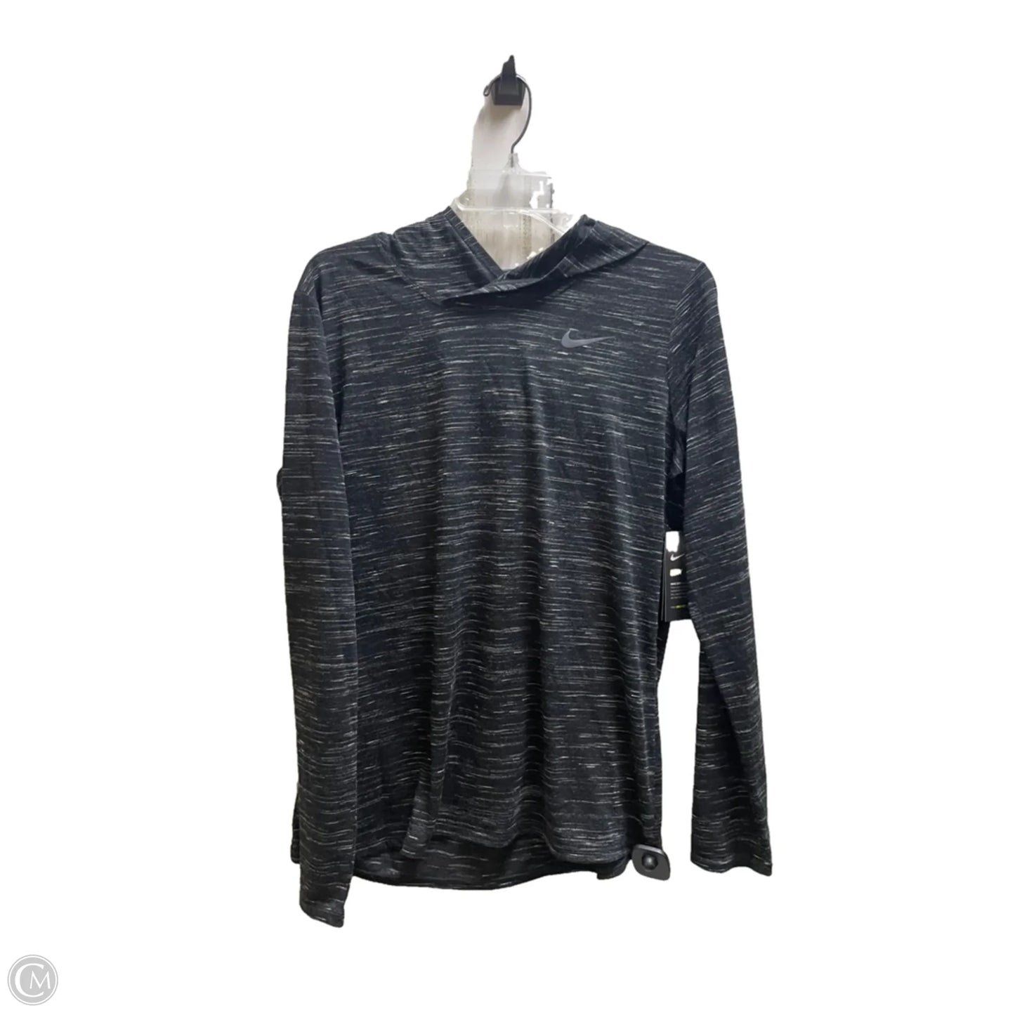 Athletic Sweatshirt Hoodie By Nike In Black, Size: L