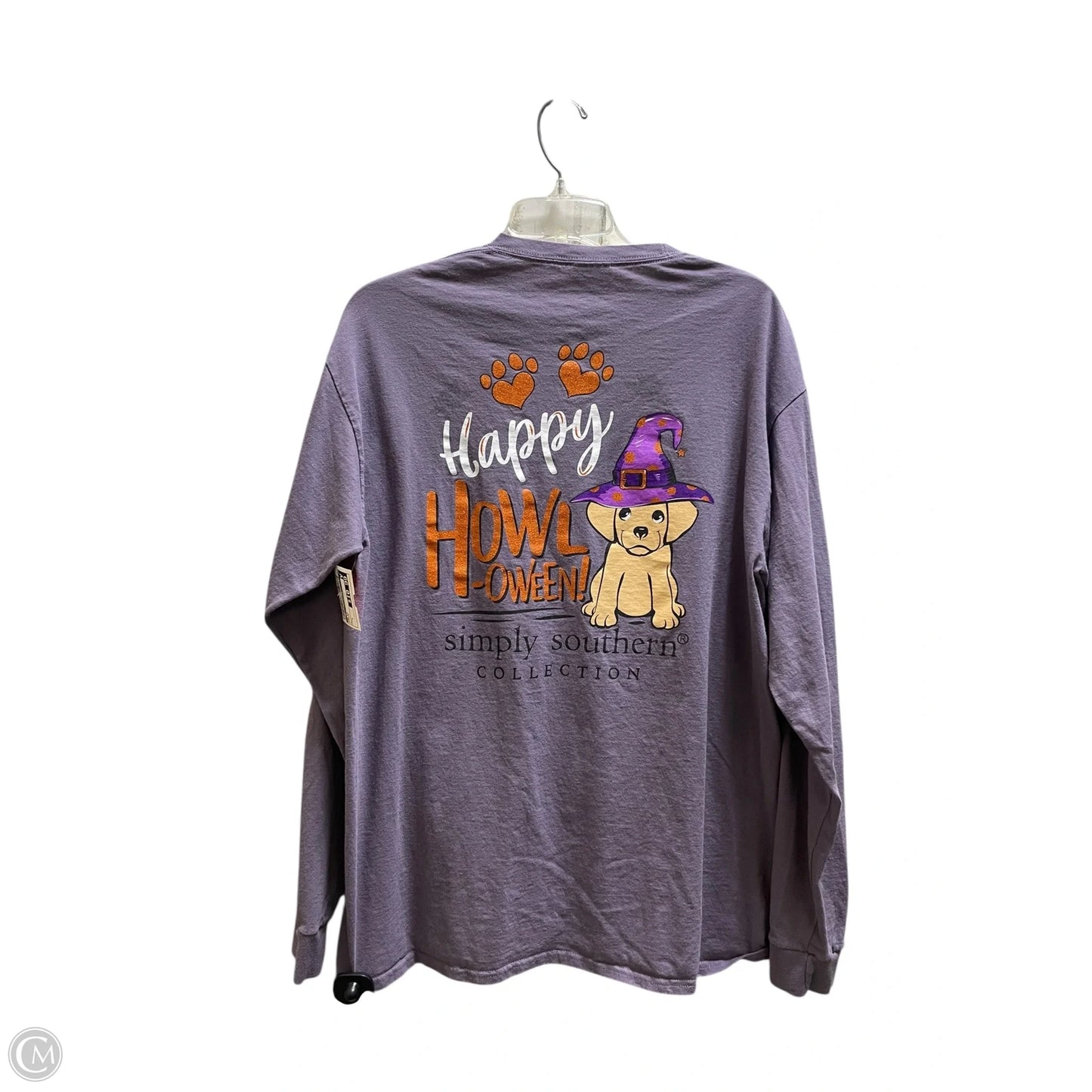 Top Long Sleeve By Simply Southern In Purple, Size: L