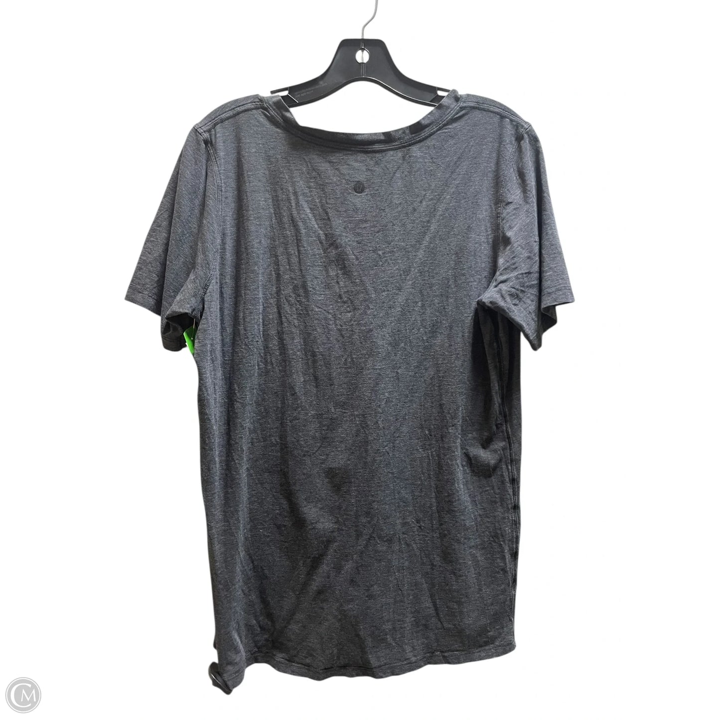 Athletic Top Short Sleeve By Lululemon In Grey, Size: 12