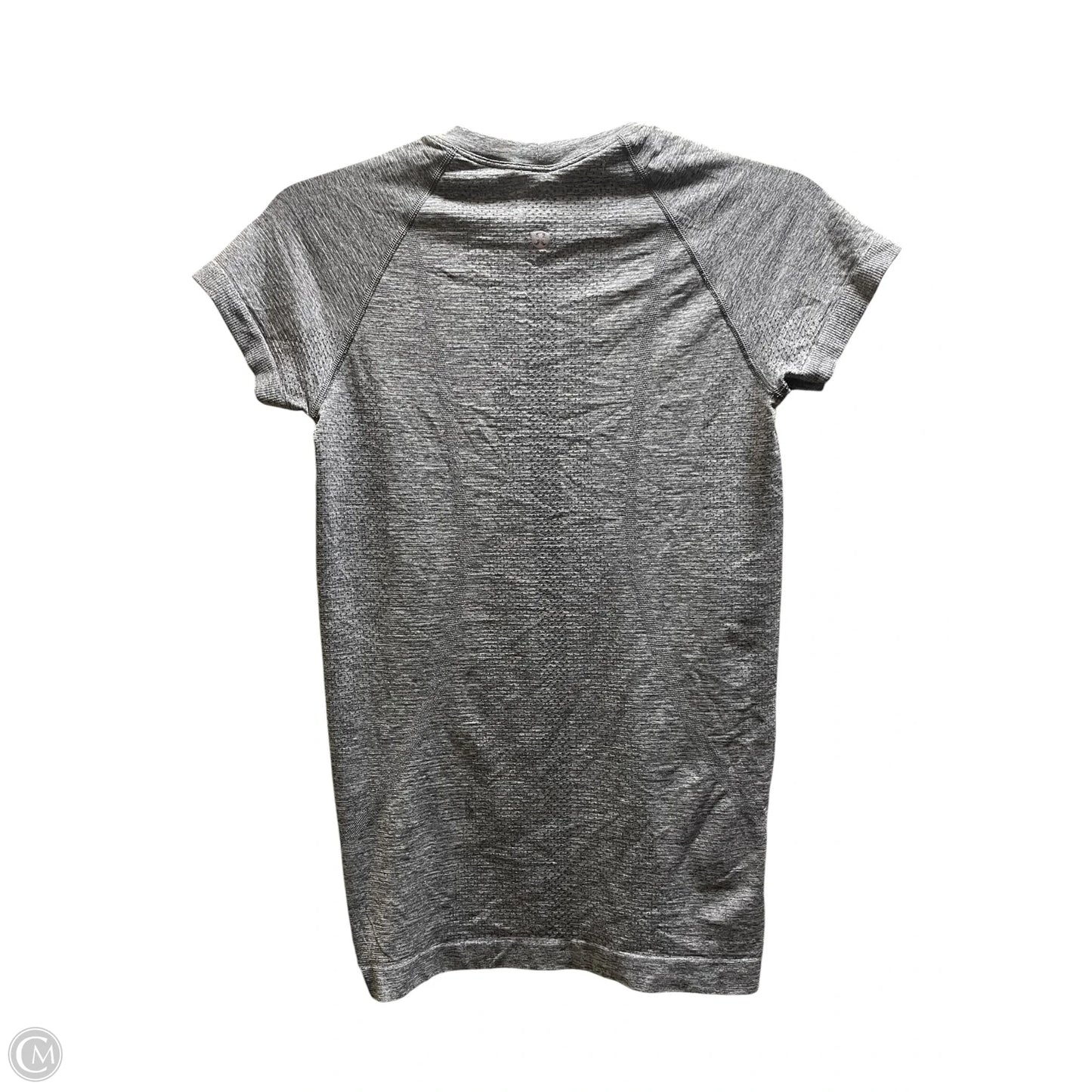 Athletic Top Short Sleeve By Lululemon In Grey, Size: 2