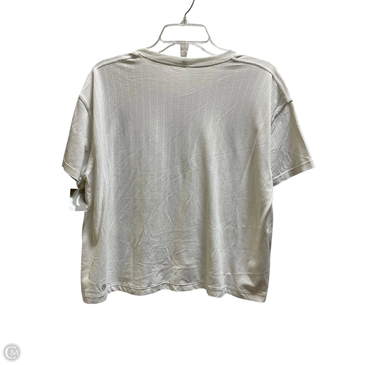 Athletic Top Short Sleeve By Lululemon In White, Size: M