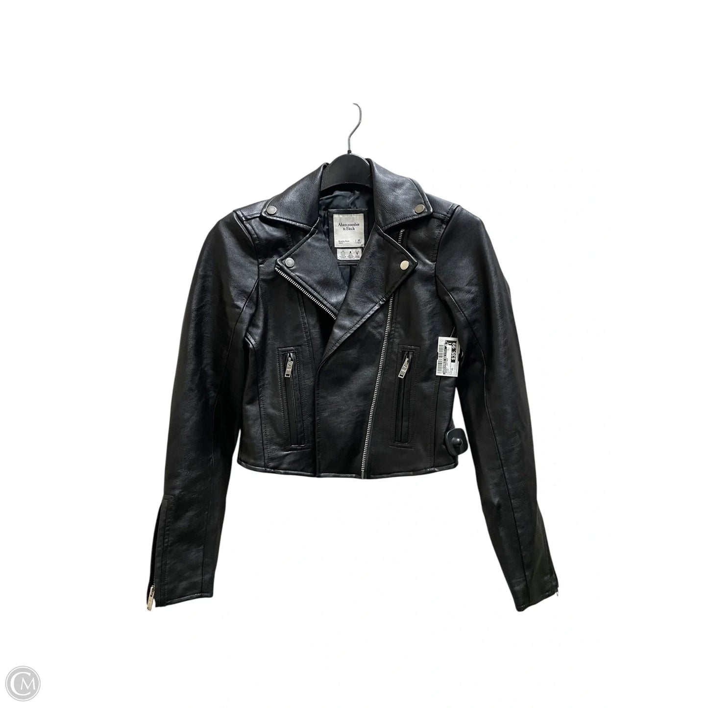 Jacket Leather By Abercrombie And Fitch In Black, Size: Xs
