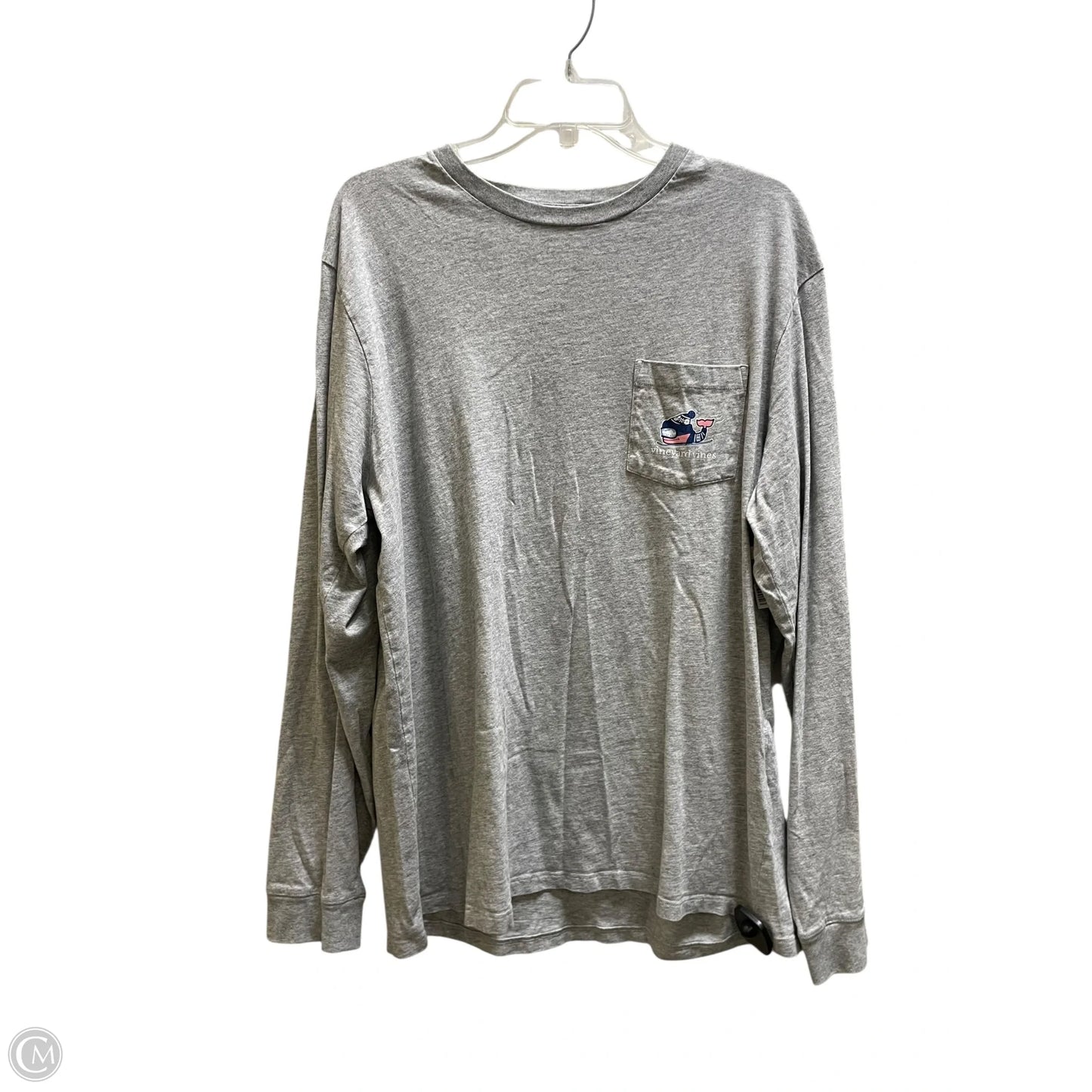 Top Long Sleeve By Vineyard Vines In Grey, Size: L