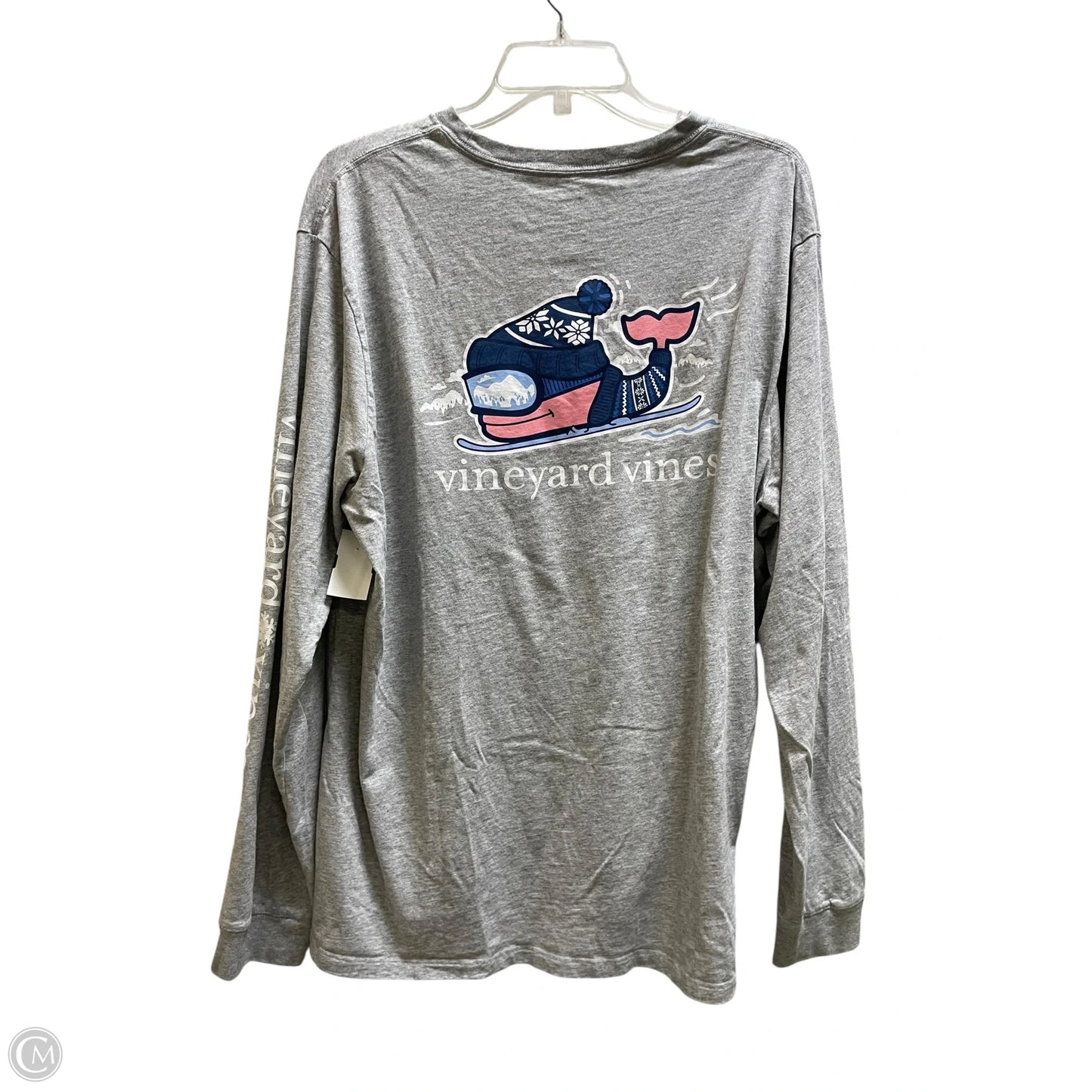 Top Long Sleeve By Vineyard Vines In Grey, Size: L
