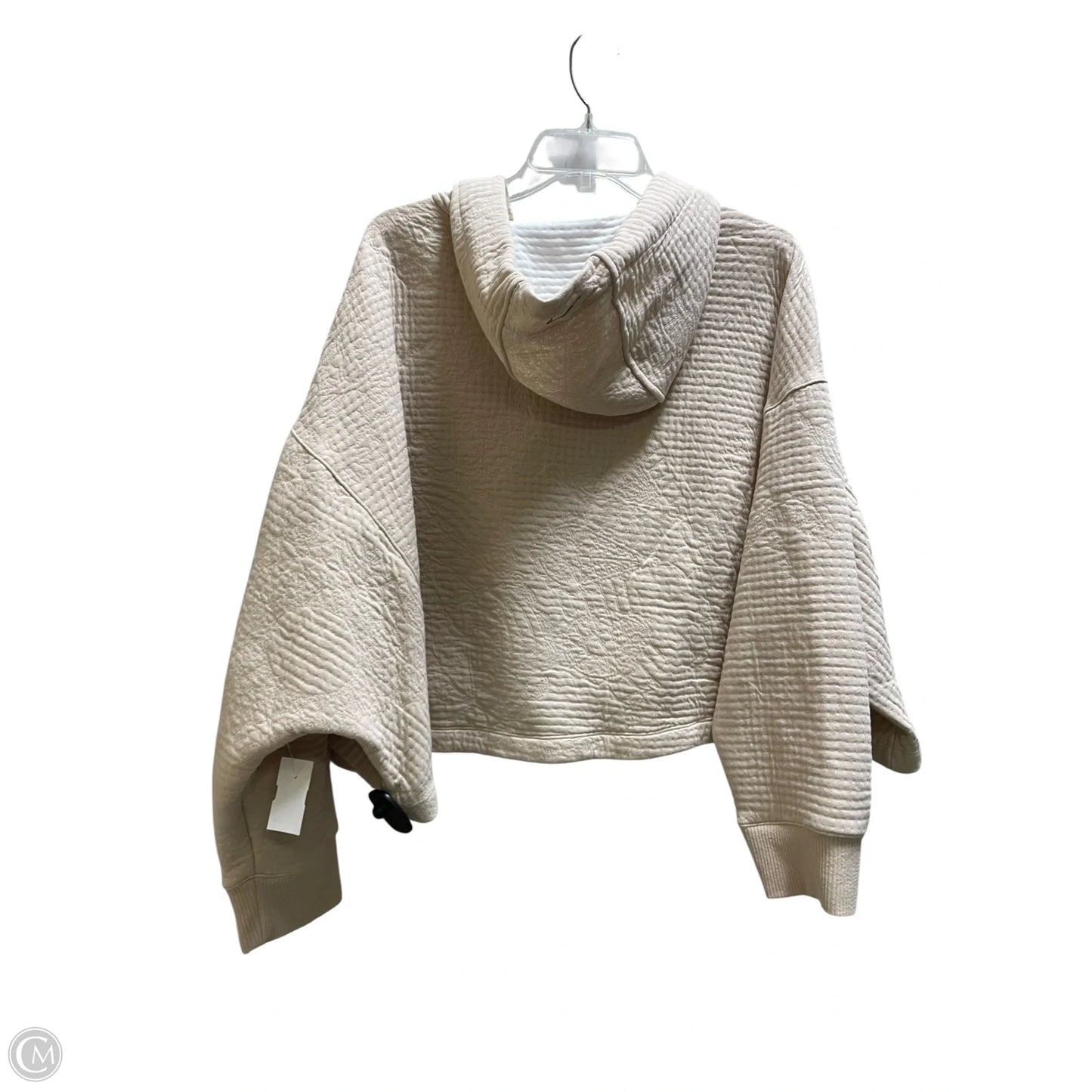 Sweatshirt Hoodie By Nike Apparel In Beige, Size: L