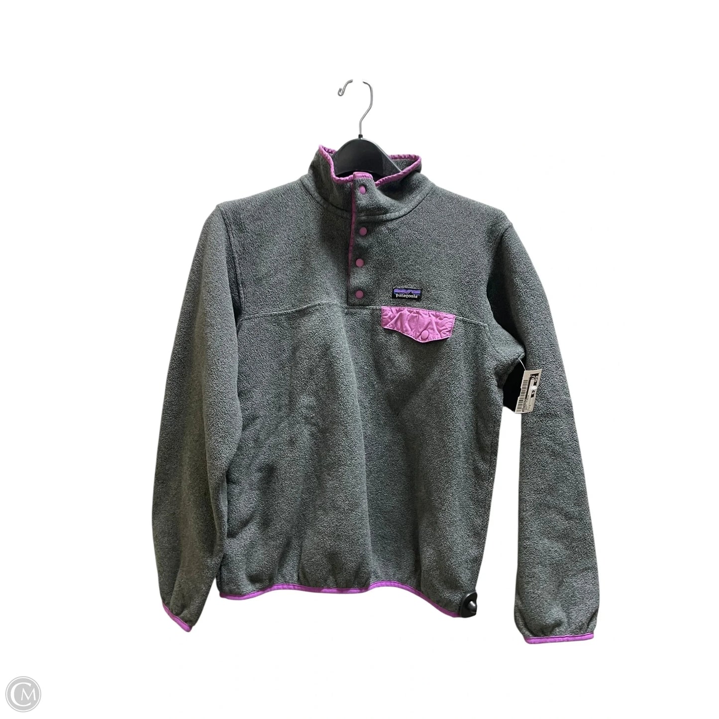Jacket Fleece By Patagonia In Grey, Size: M
