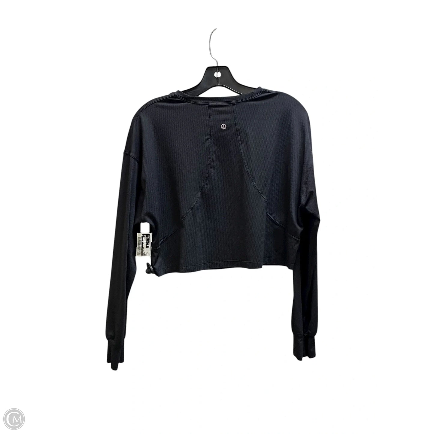Athletic Top Long Sleeve Collar By Lululemon In Black, Size: M