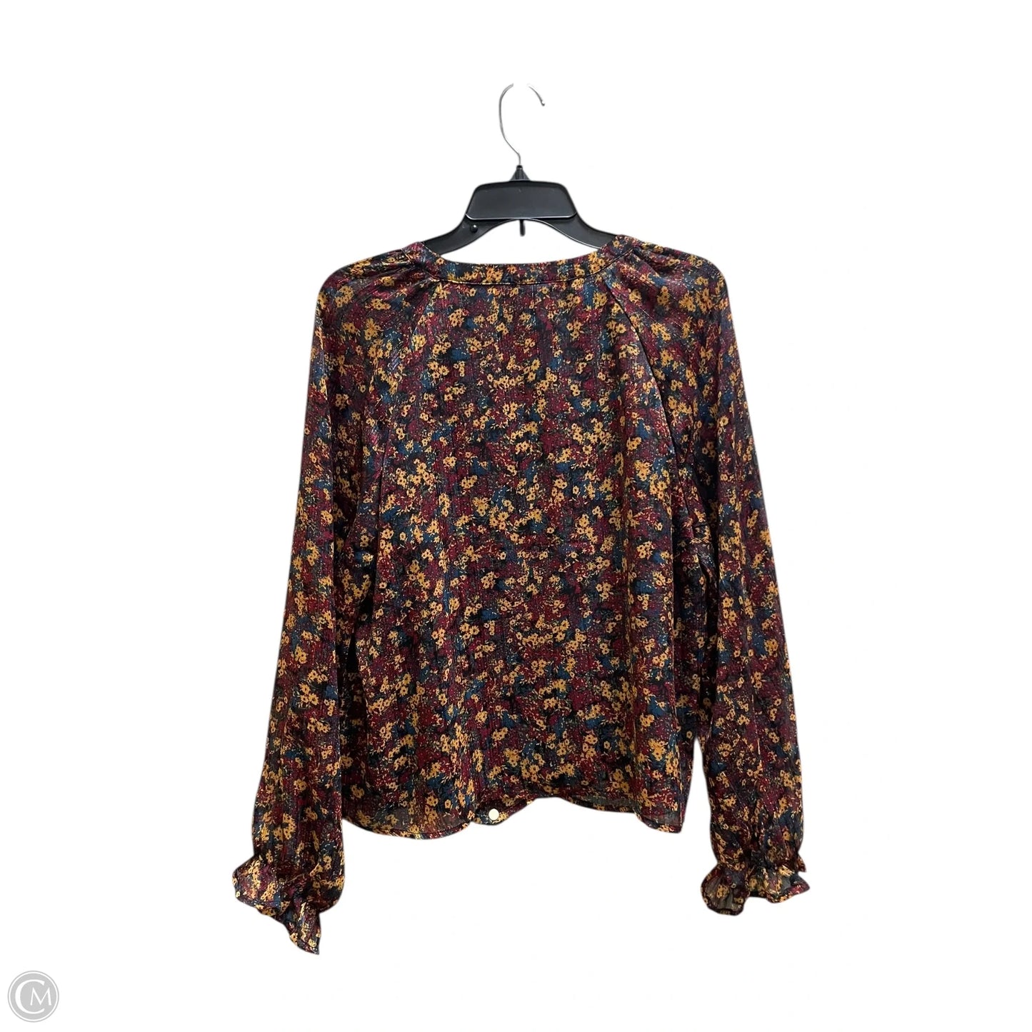 Top Long Sleeve Designer By Frye In Floral Print, Size: Xl
